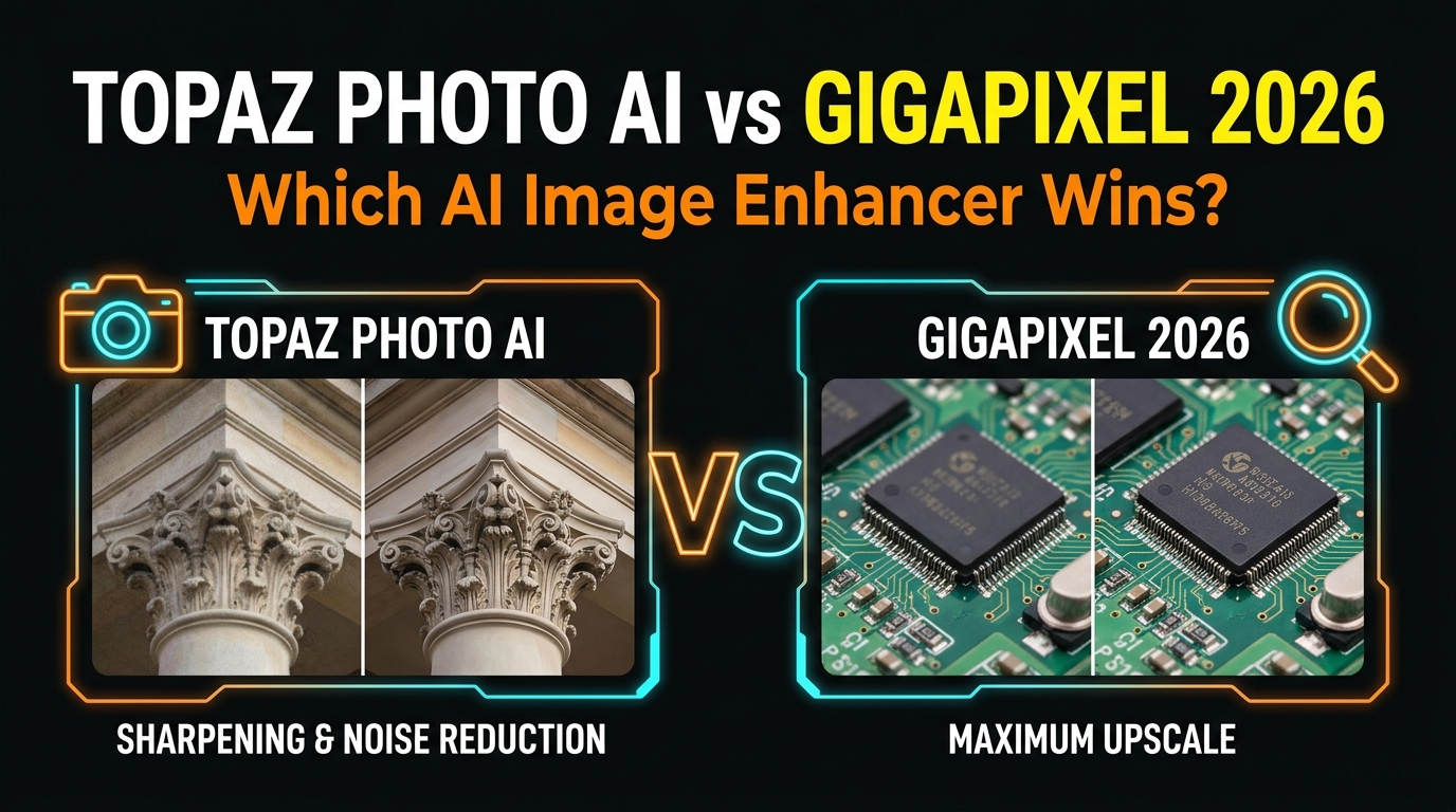 Topaz Photo AI vs Gigapixel 2026: Which Image Enhancer Is Worth $199? featured image