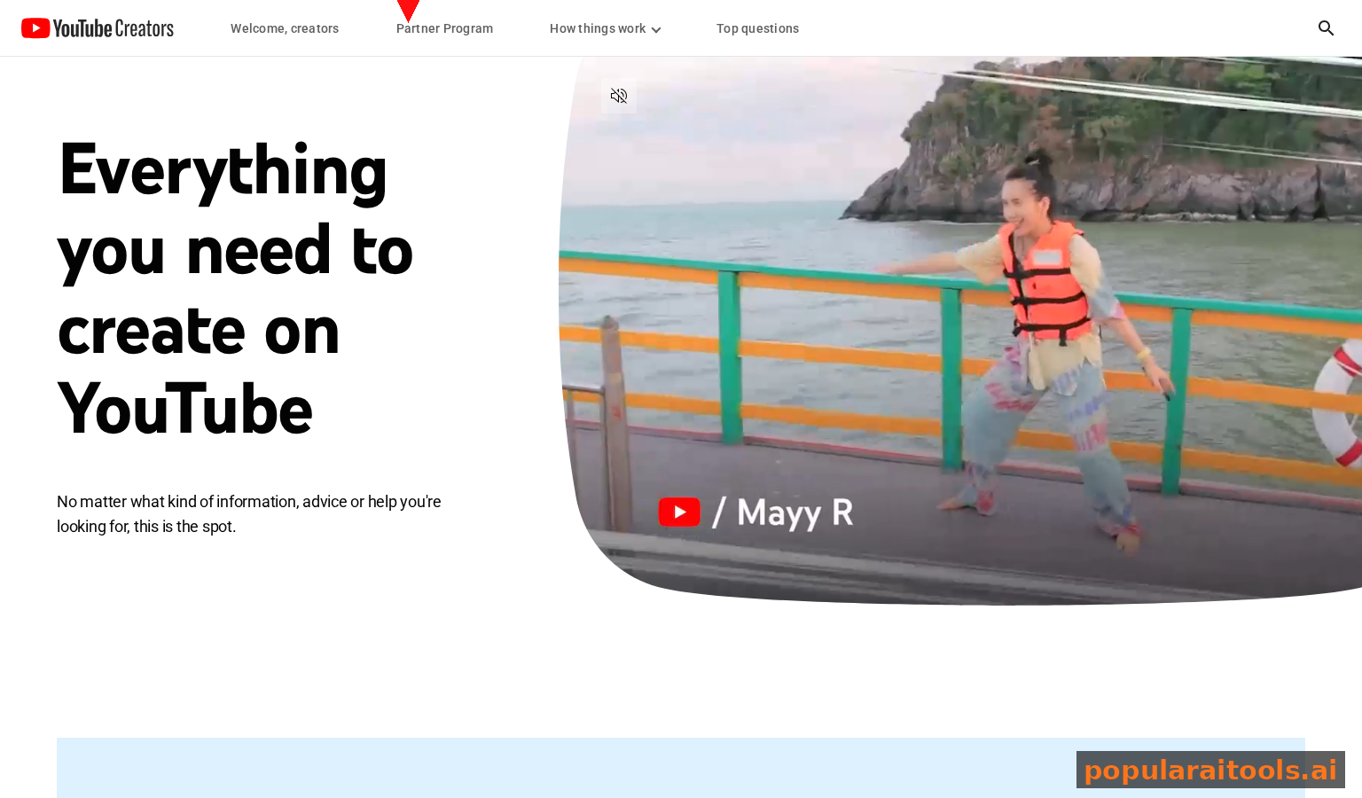 YouTube Creator Studio dashboard for channel management