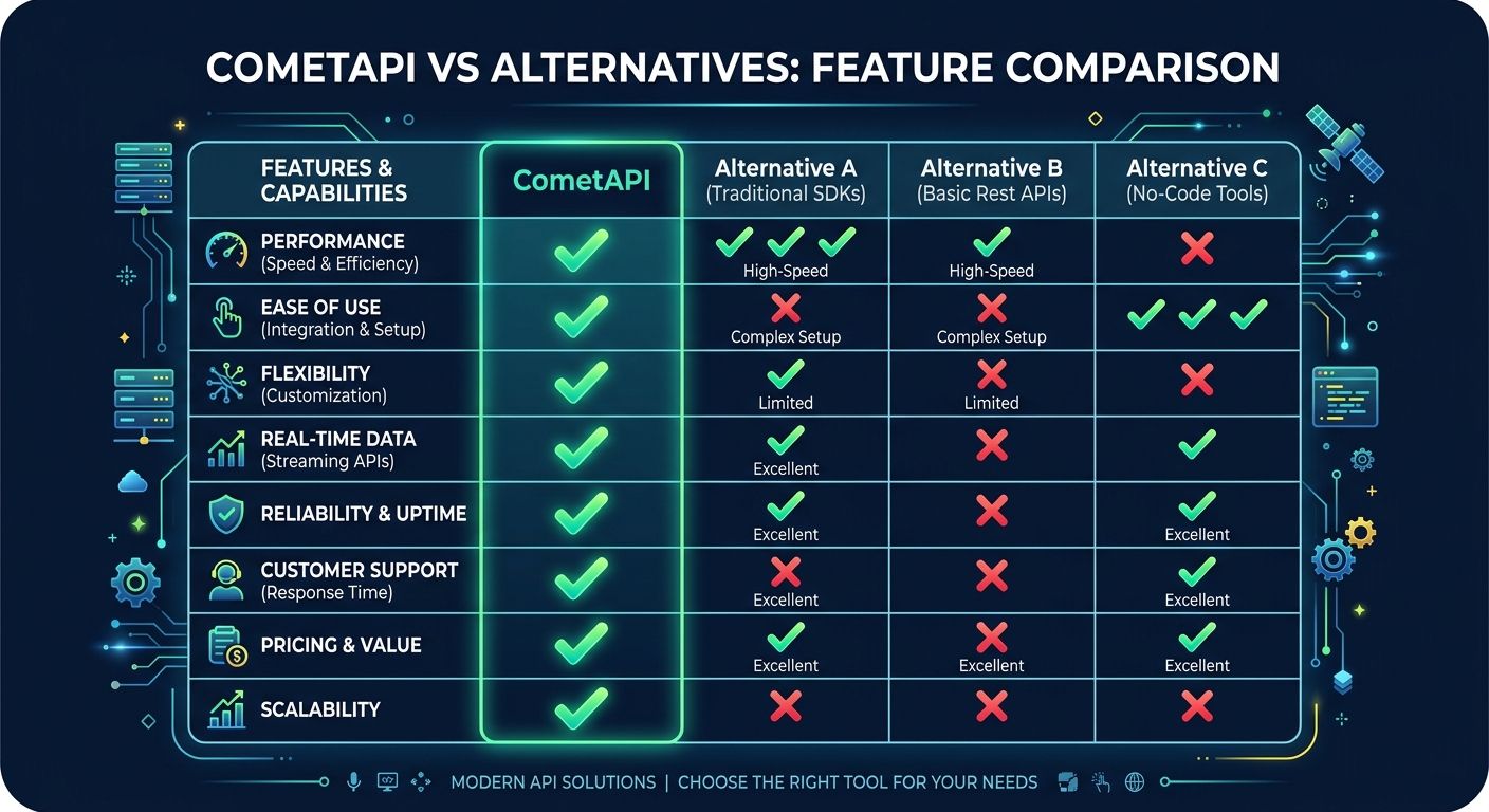 CometAPI compared to alternatives