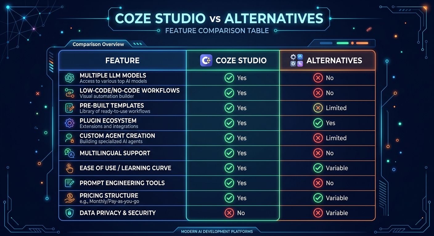 Coze Studio compared to alternatives