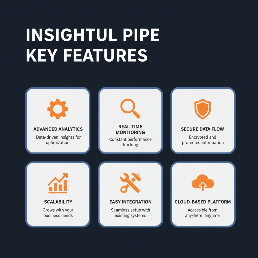 Insightful Pipe key features infographic showing main capabilities