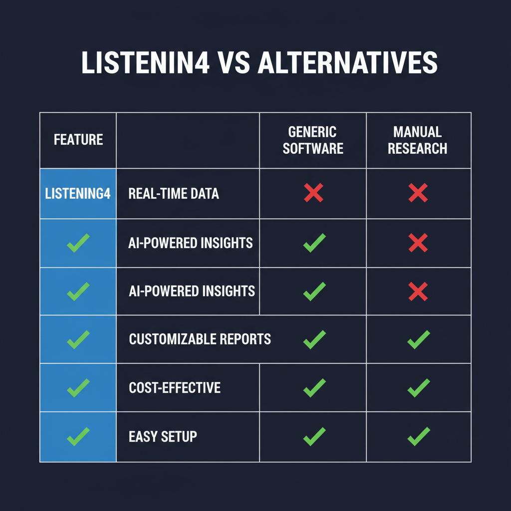 Listening4 compared to alternatives