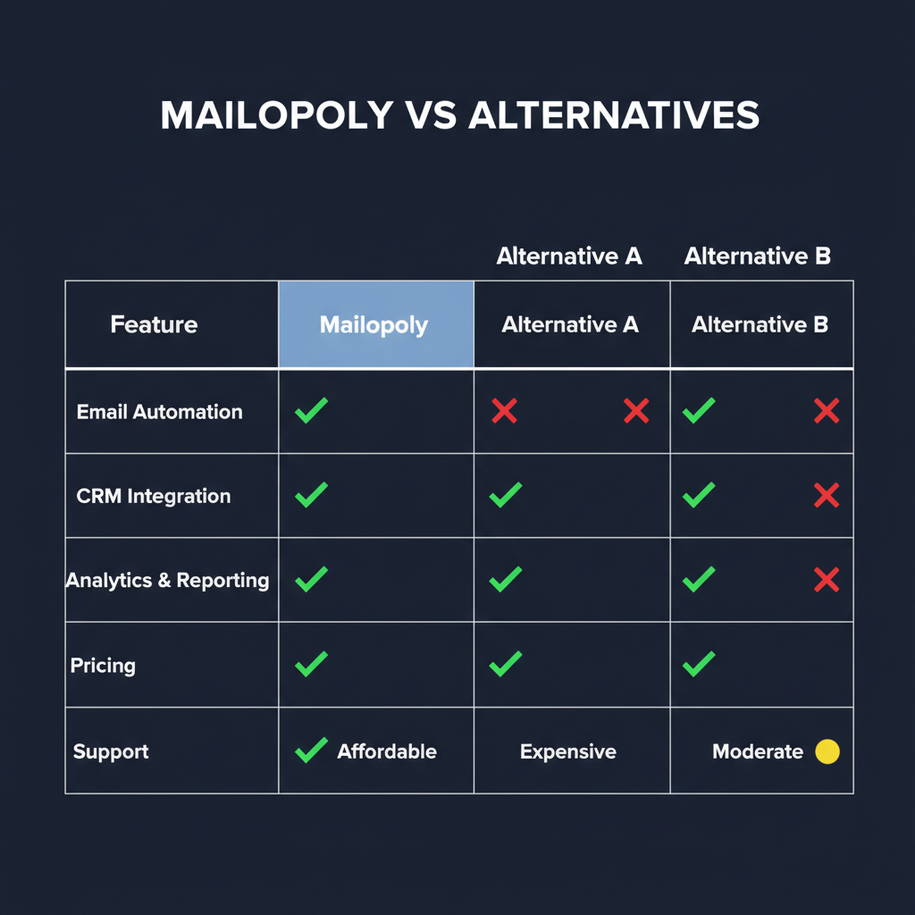 Mailopoly compared to alternatives