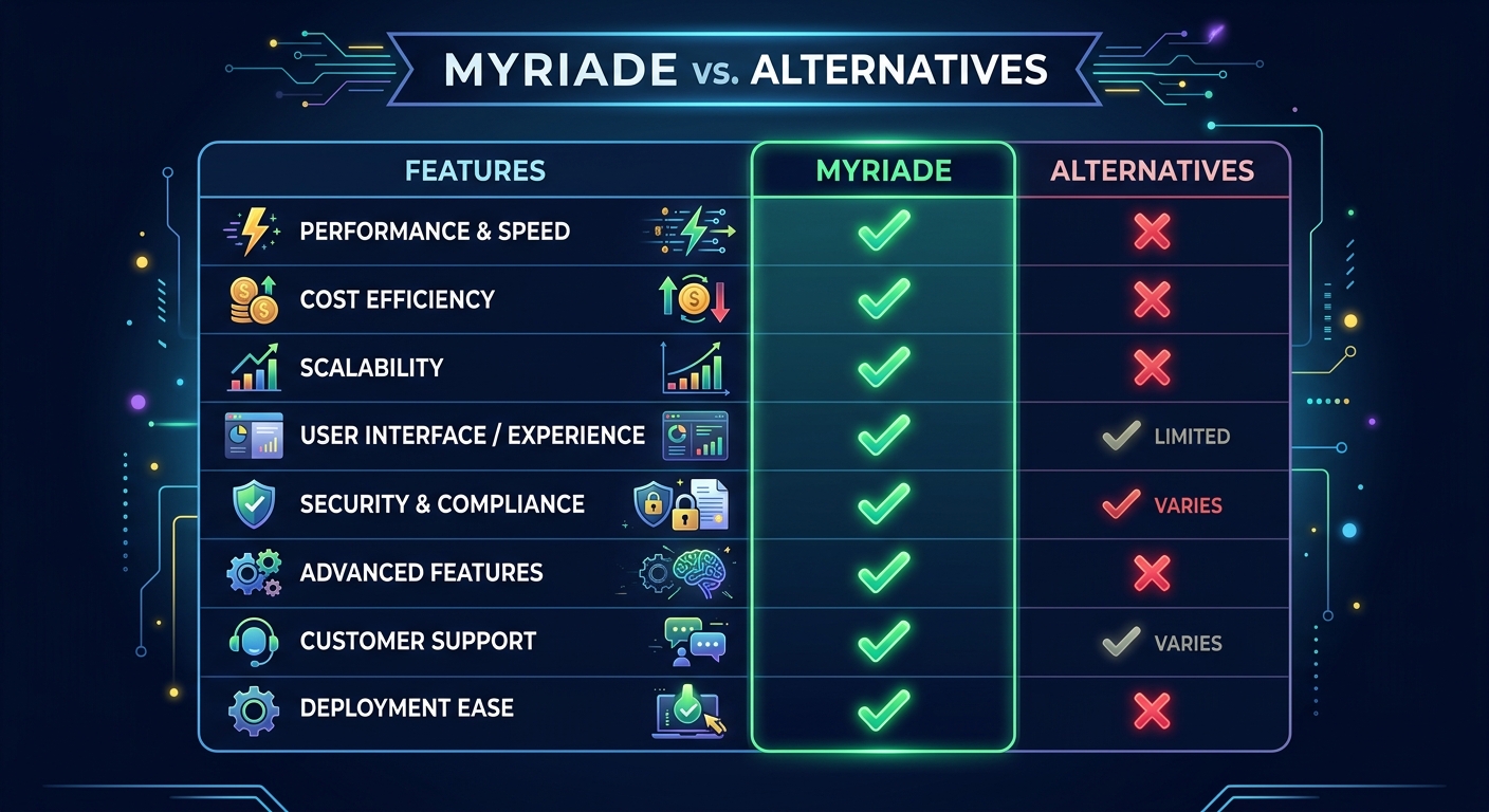 Myriade compared to alternatives