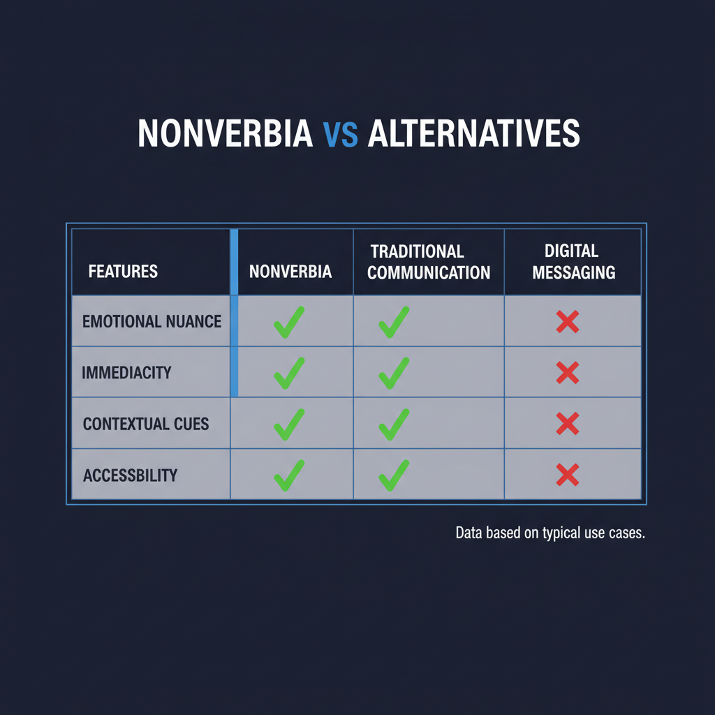 Nonverbia compared to alternatives