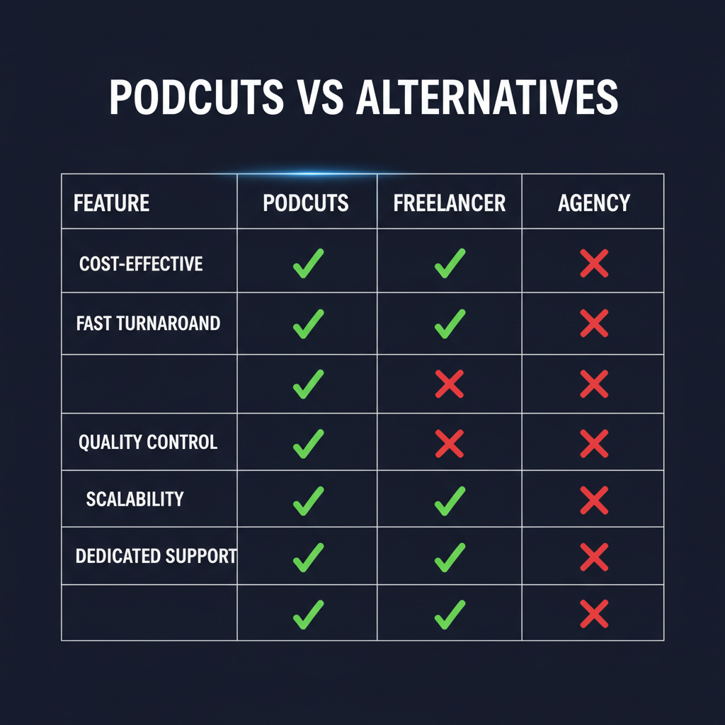 Podcuts compared to alternatives