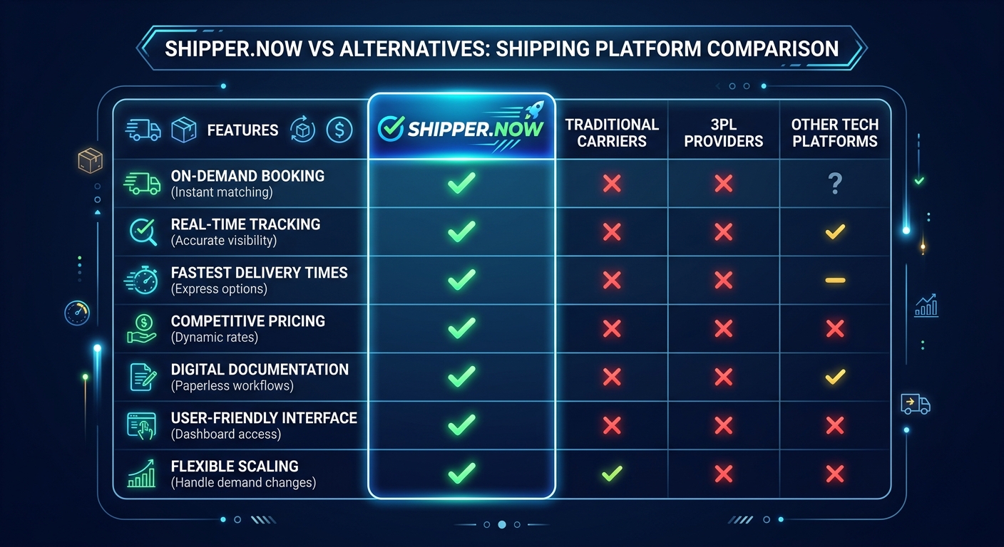 Shipper.now compared to alternatives