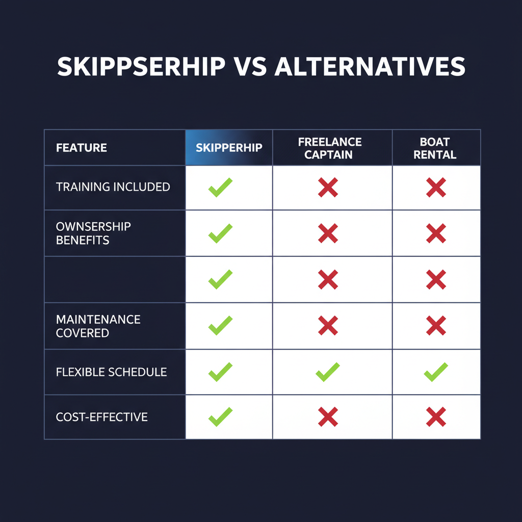 Skippership compared to alternatives
