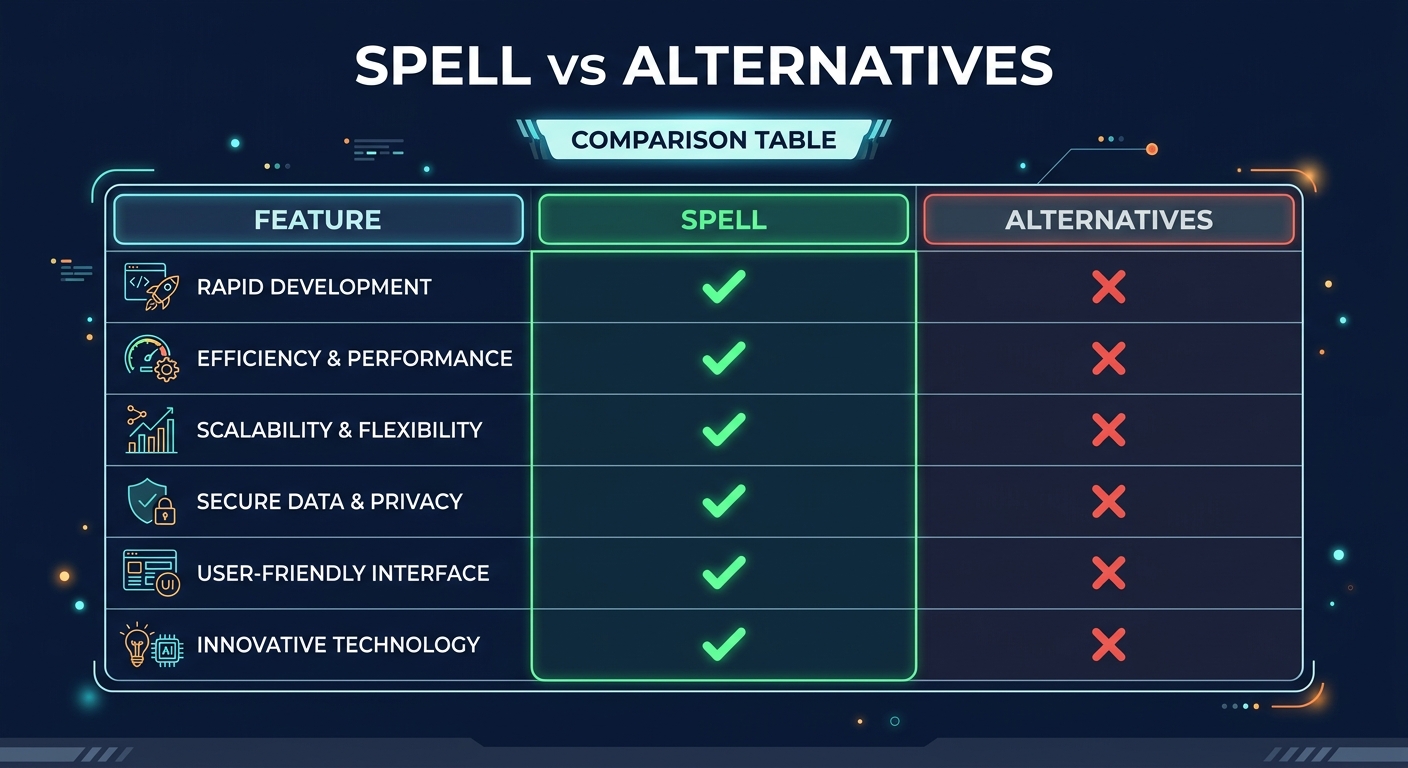 Spell vs alternatives comparison