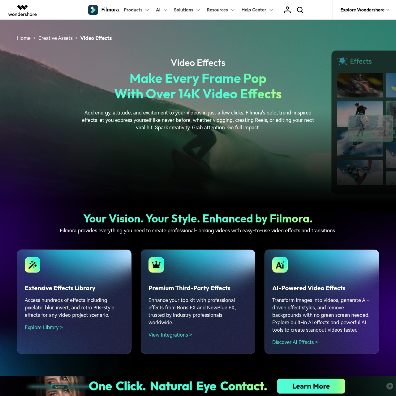Filmora Video Effects library — over 2.9 million assets