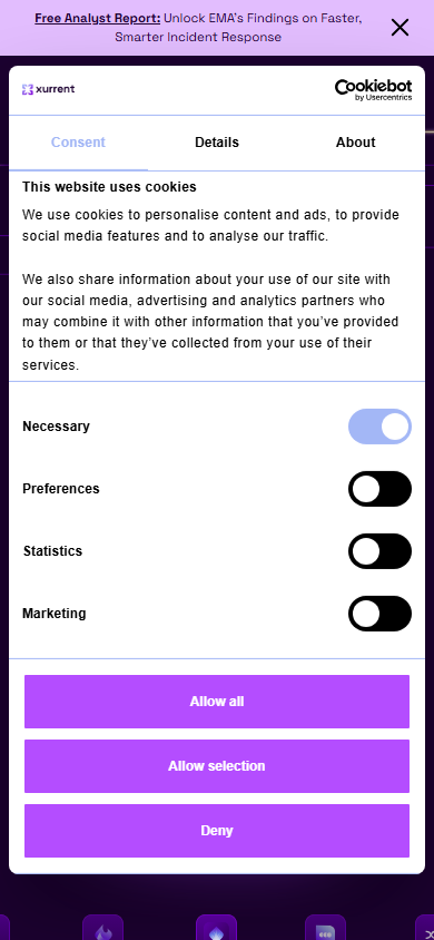 Xurrent mobile view showing responsive design