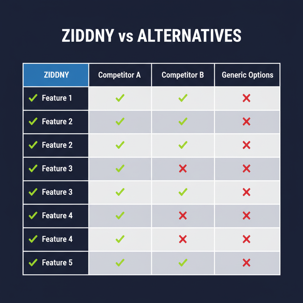 Ziddny compared to alternatives
