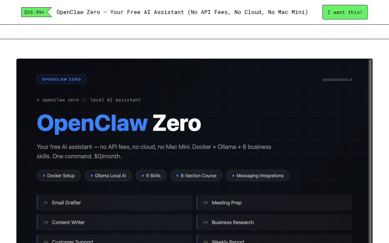 OpenClaw Zero — Gumroad product page