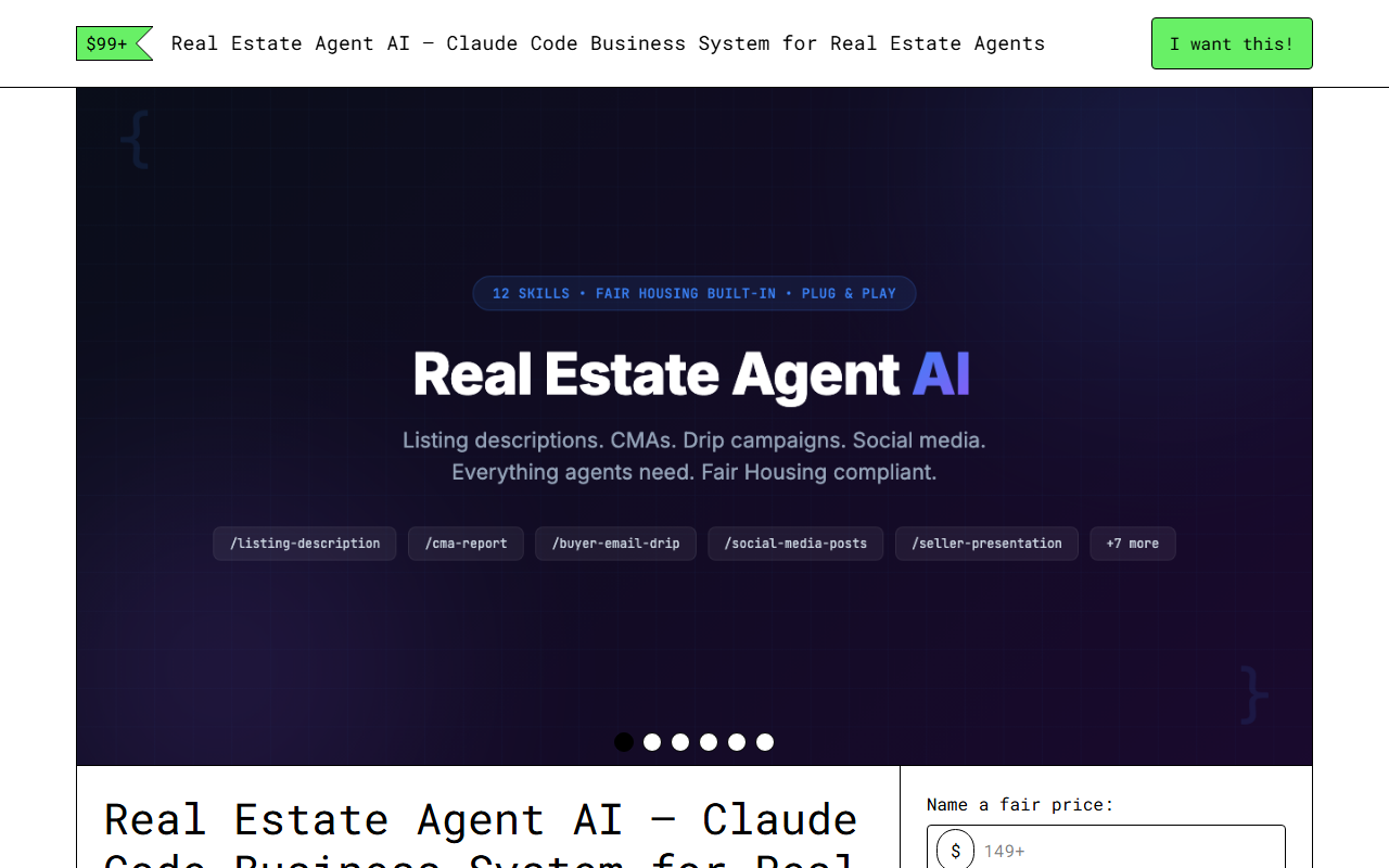 Real Estate Agent AI — Gumroad product page