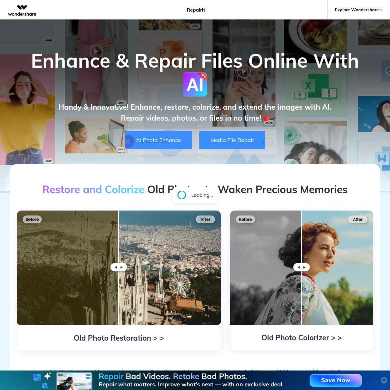Repairit Online tools — browser-based quick repair for video, photo, and file.