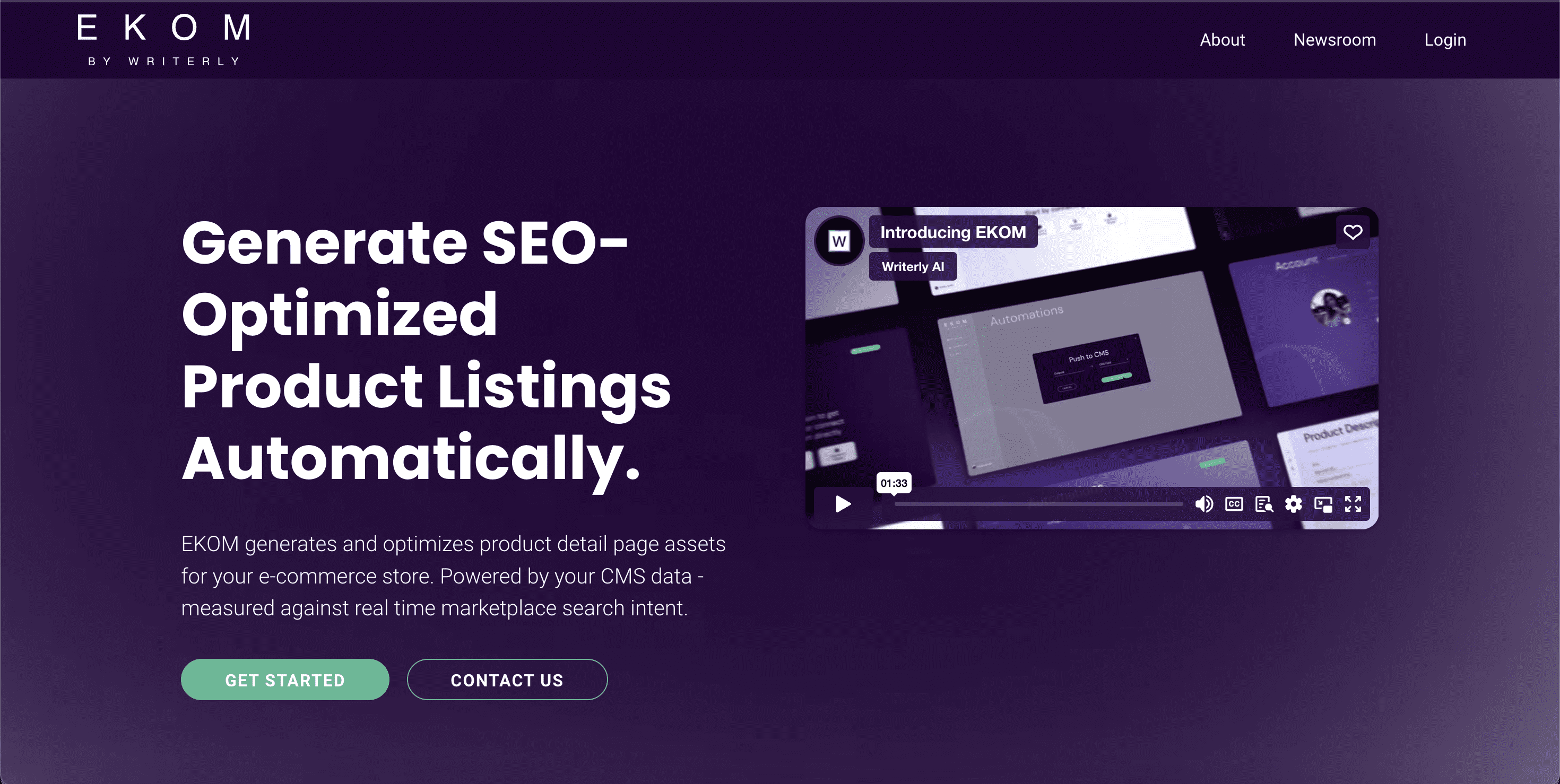 EKOM - Your solution for automated e-commerce SEO optimization.