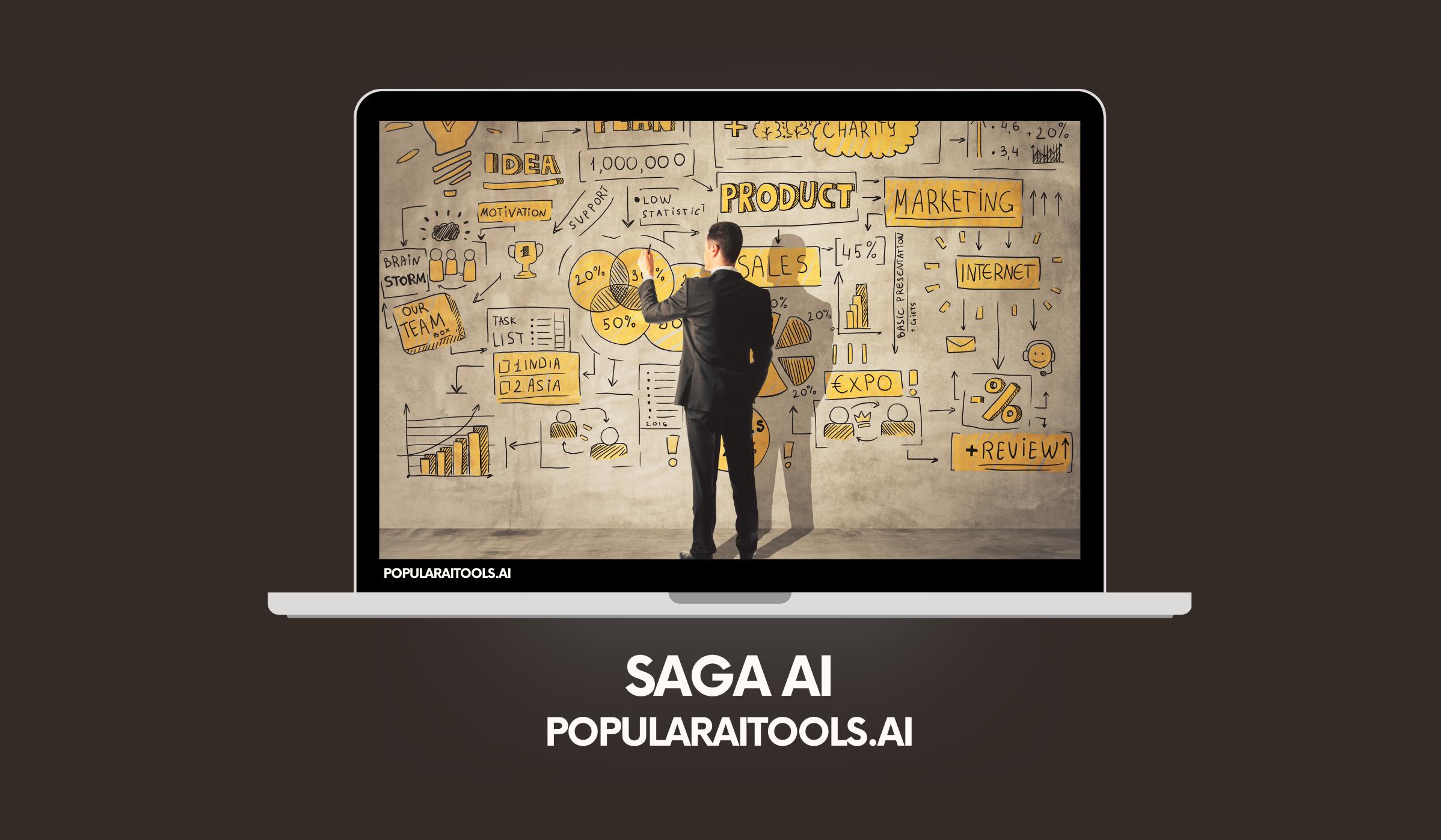 Saga AI interface showcasing advanced AI capabilities for workflow enhancement.