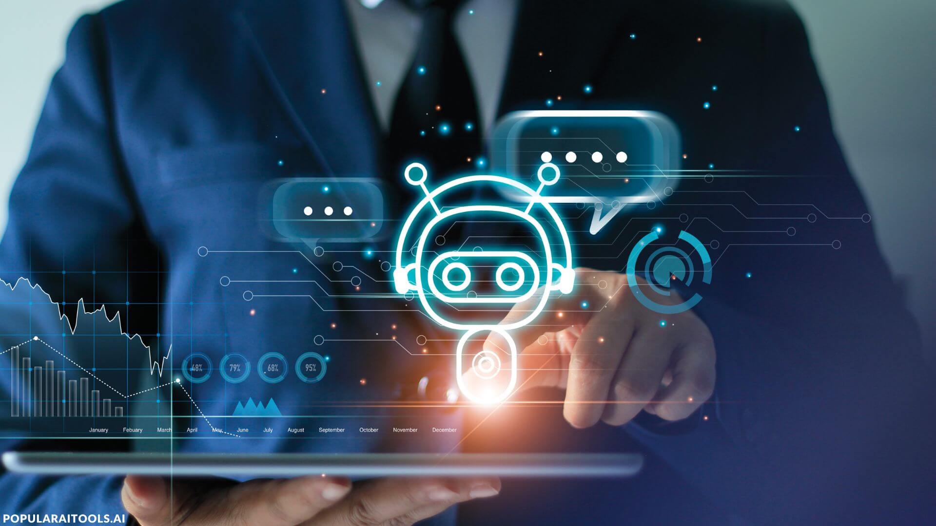 Business owner navigating a top AI marketing tool interface