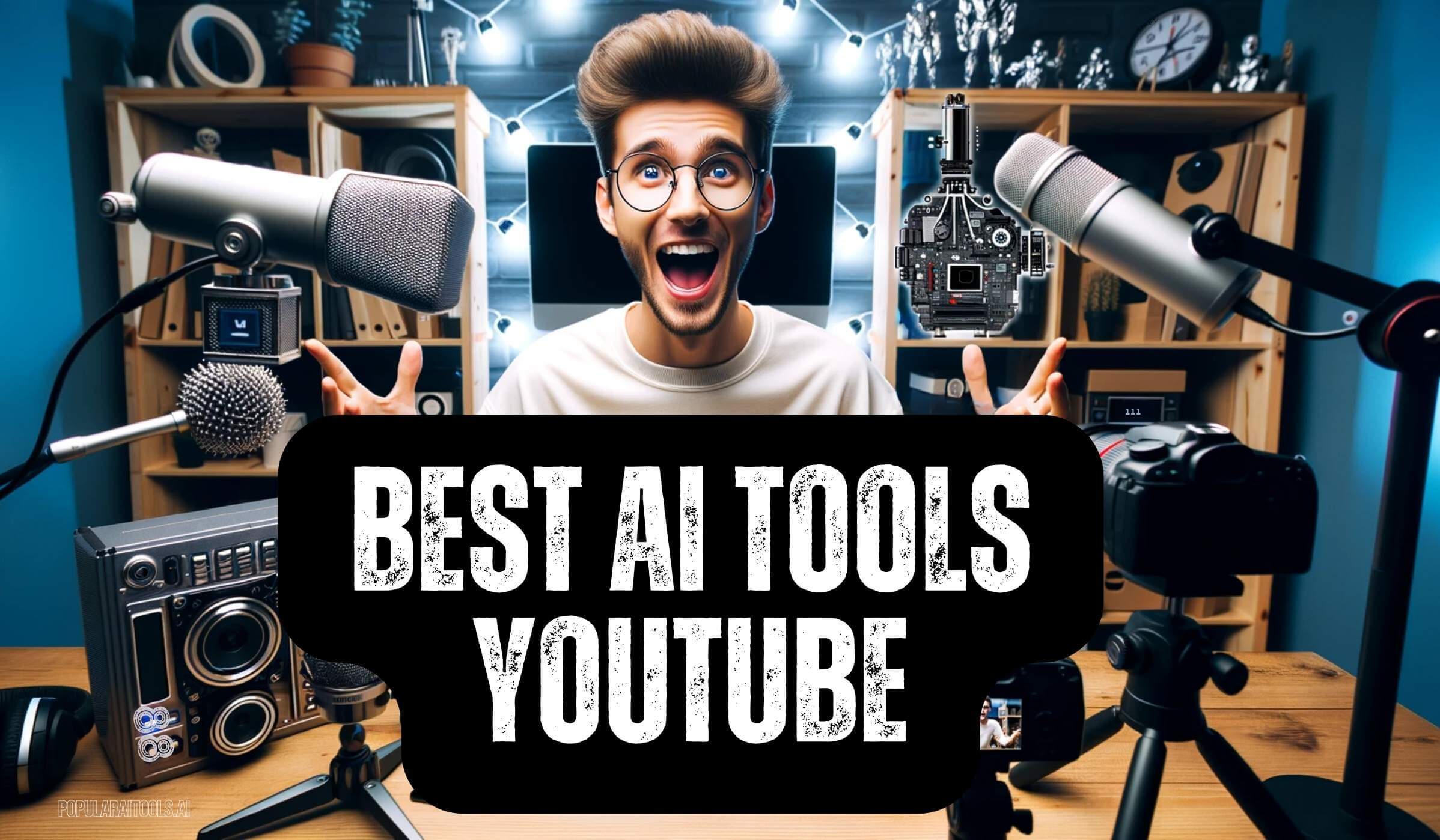 An infographic highlighting the features and benefits of the best AI tools for YouTube optimization.