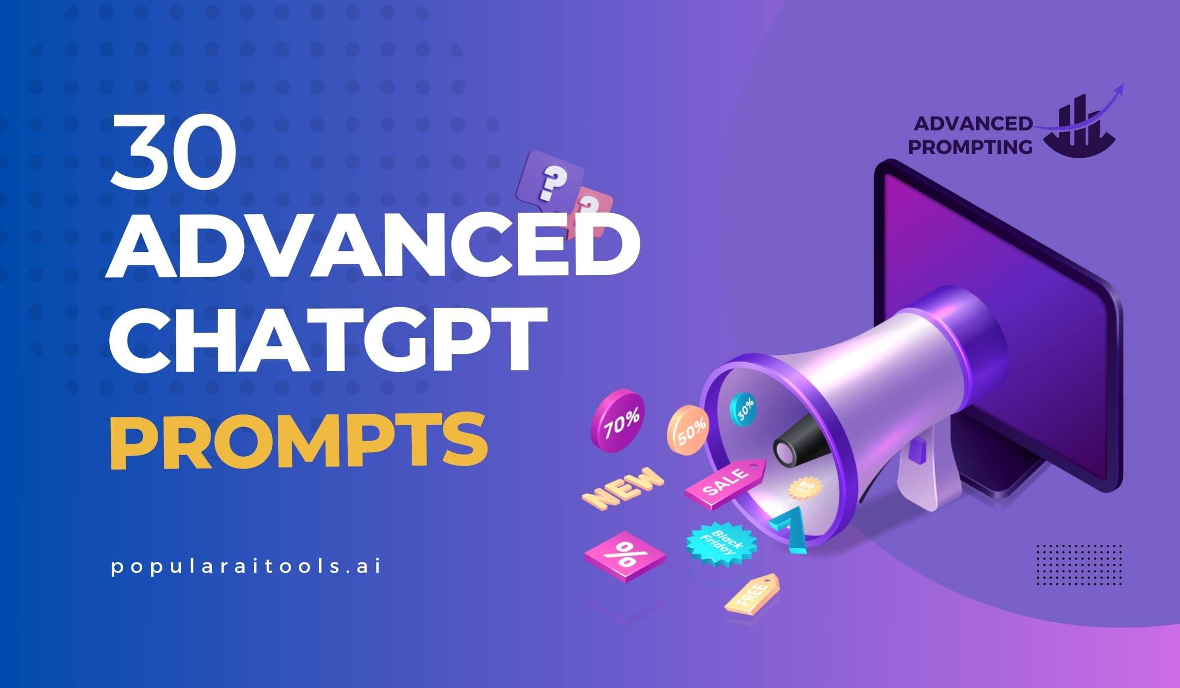 A comprehensive guide to mastering ChatGPT with 30 expert prompts for diverse applications, from email management to creative brainstorming.