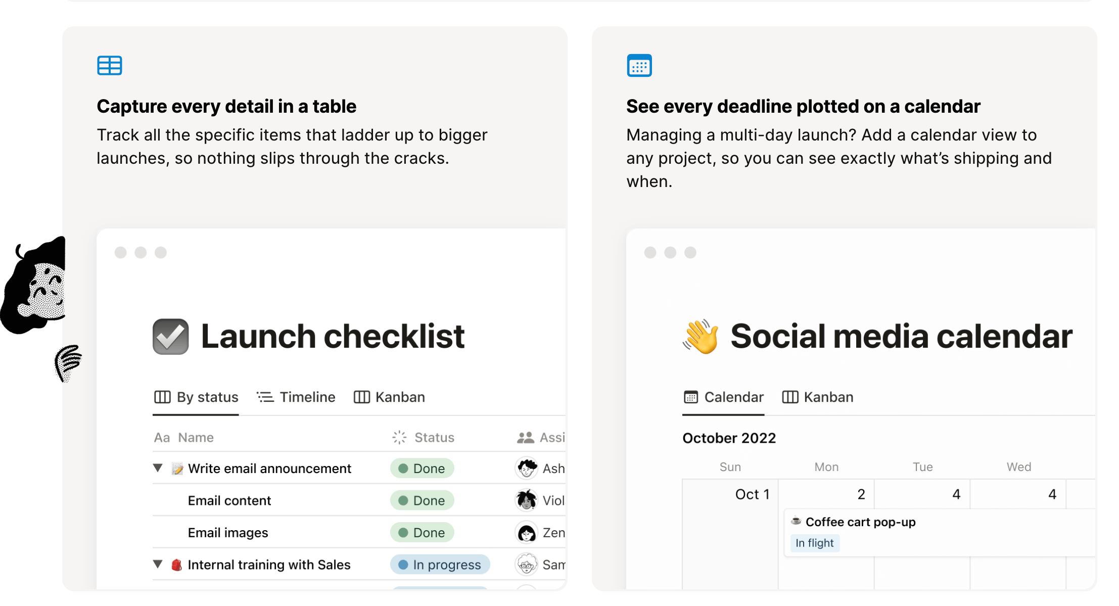 Upgraded sprint plans feature on Notion Projects.