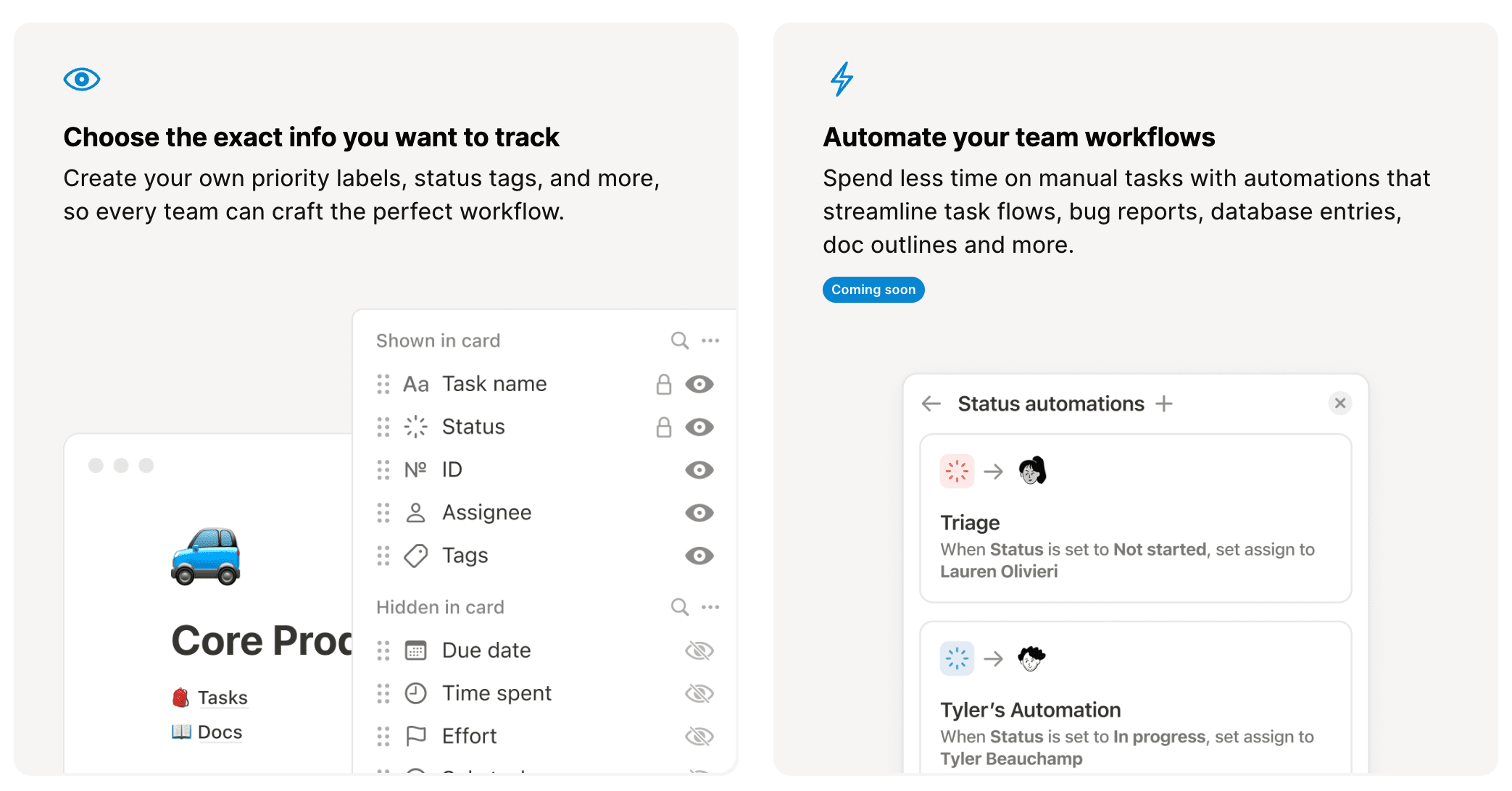 Preview of upgraded project templates on Notion Projects.