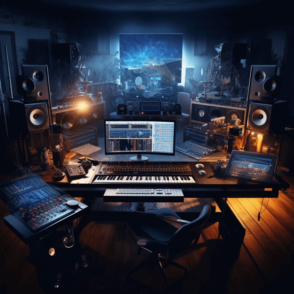 Digital artist seamlessly blending tracks using Fadr