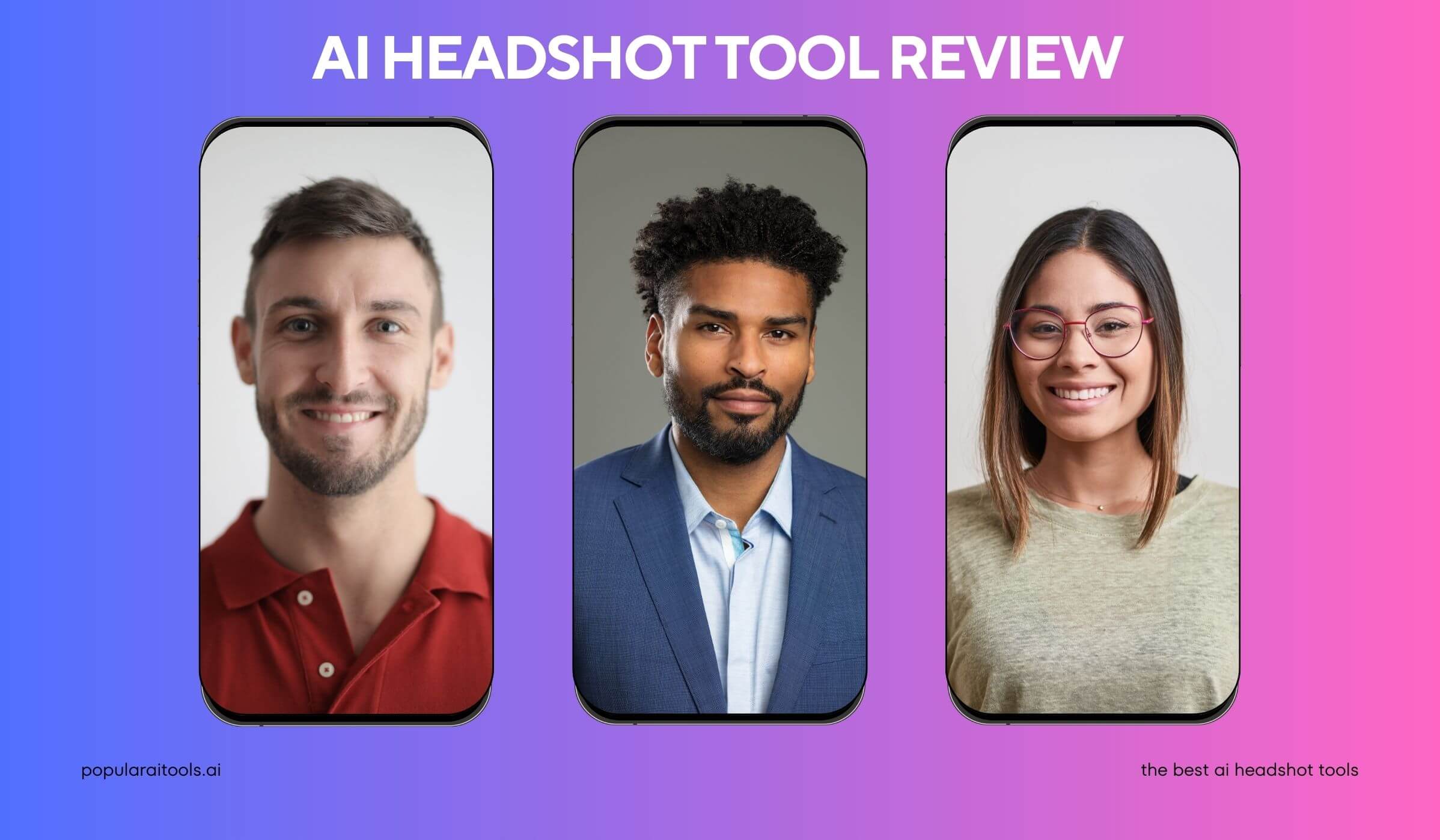 Alternative AI headshot tool interface offering diverse photo options.