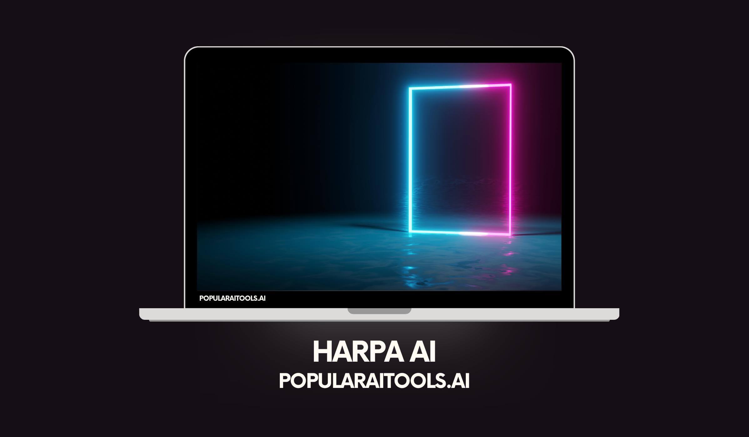 Harpa.ai interface showcasing advanced AI-driven analytics and automation features.