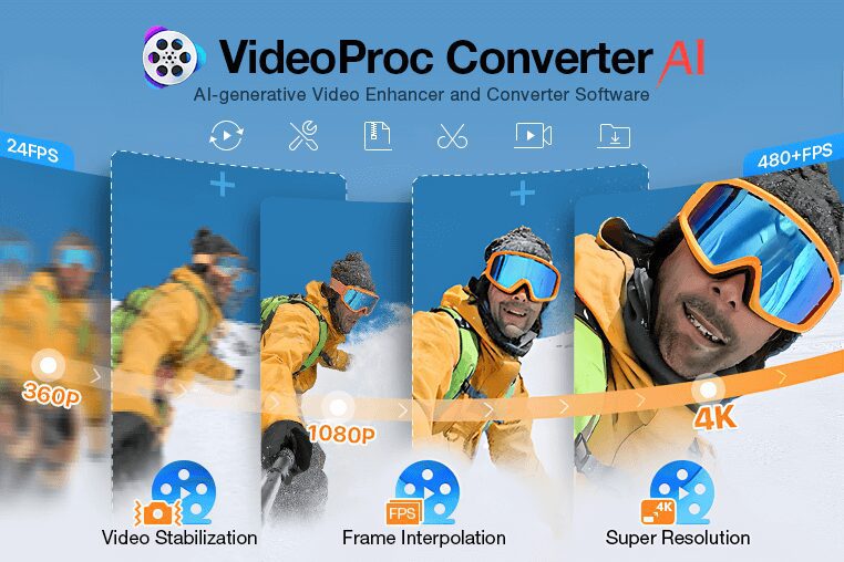 Enhance and upscale your video content effortlessly with VideoProc Converter AI.