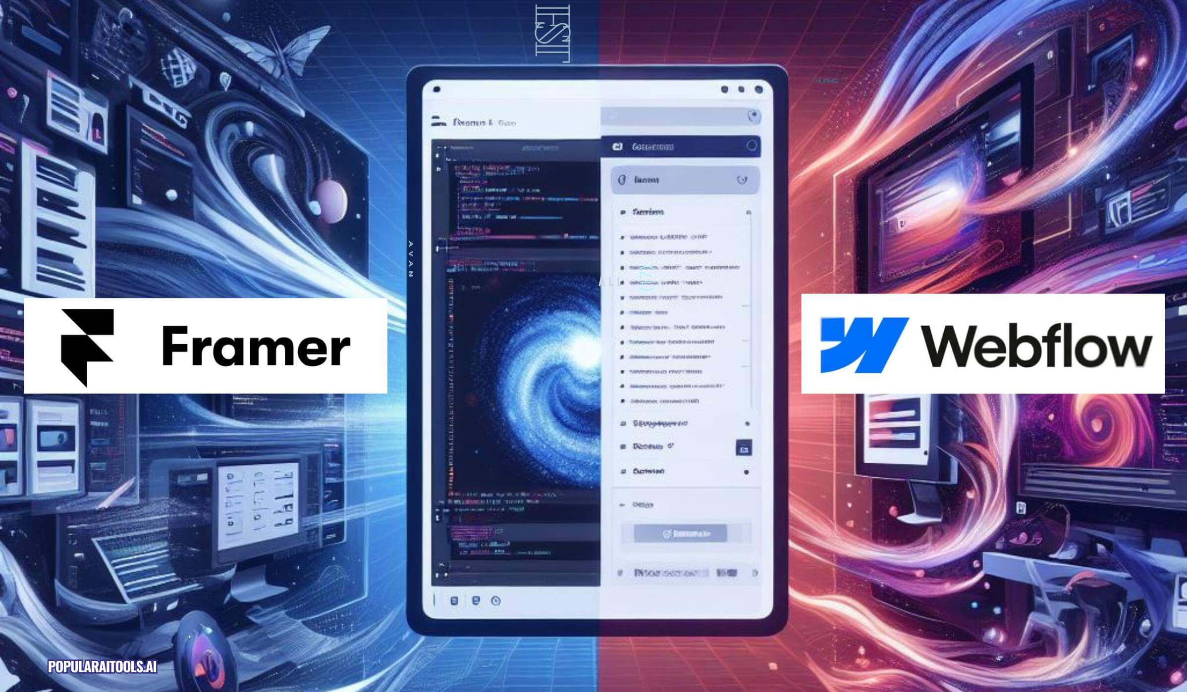 Custom code and design customization in Framer and Webflow.