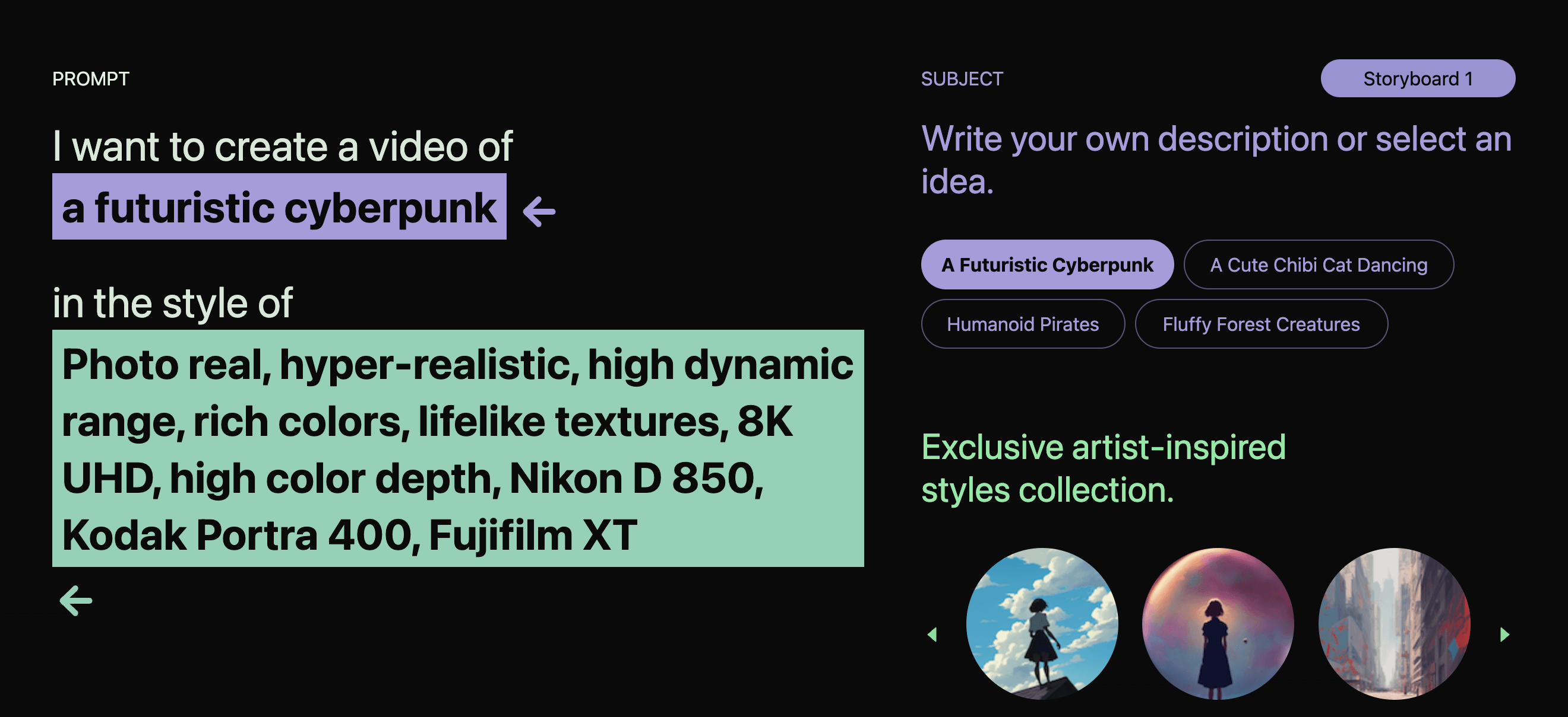 Artists creating with Kaiber AI video generation