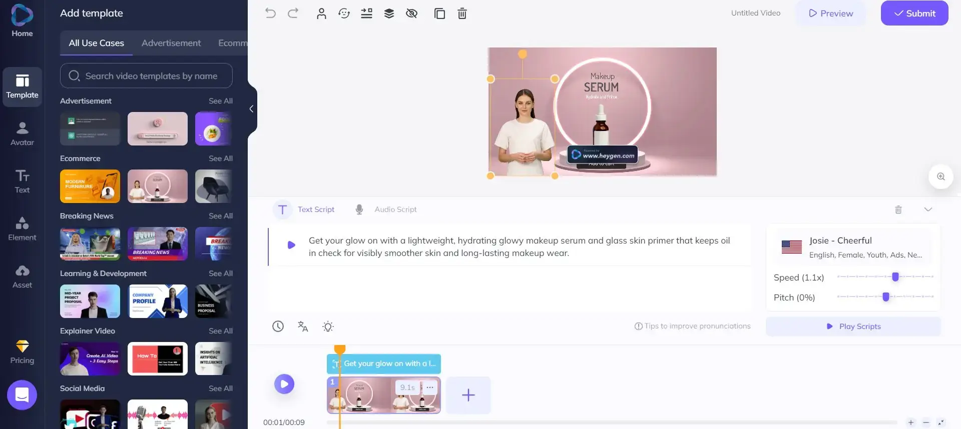 Professional-looking video created using HeyGen.