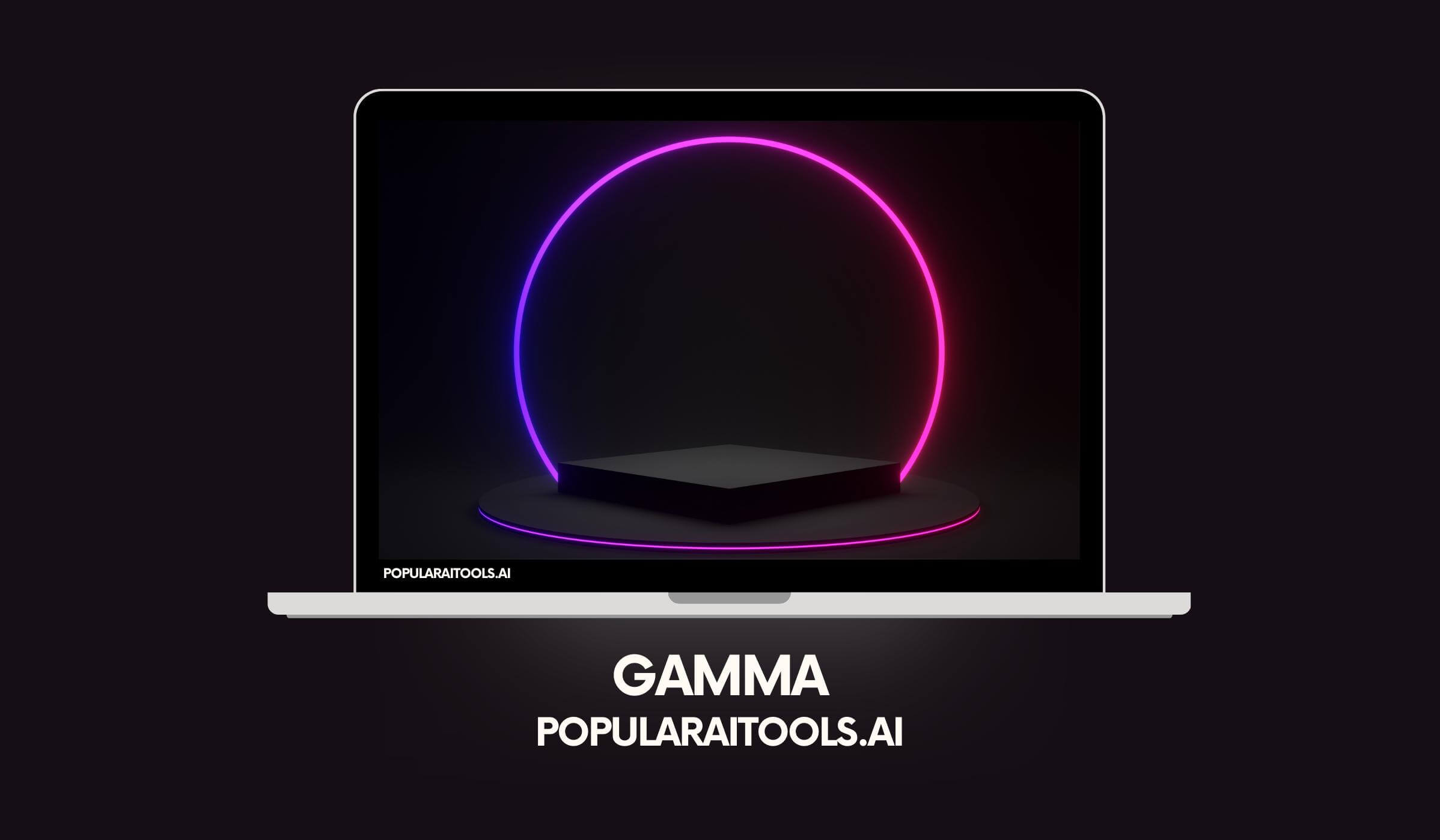Gamma AI tool interface showcasing advanced data visualization features.