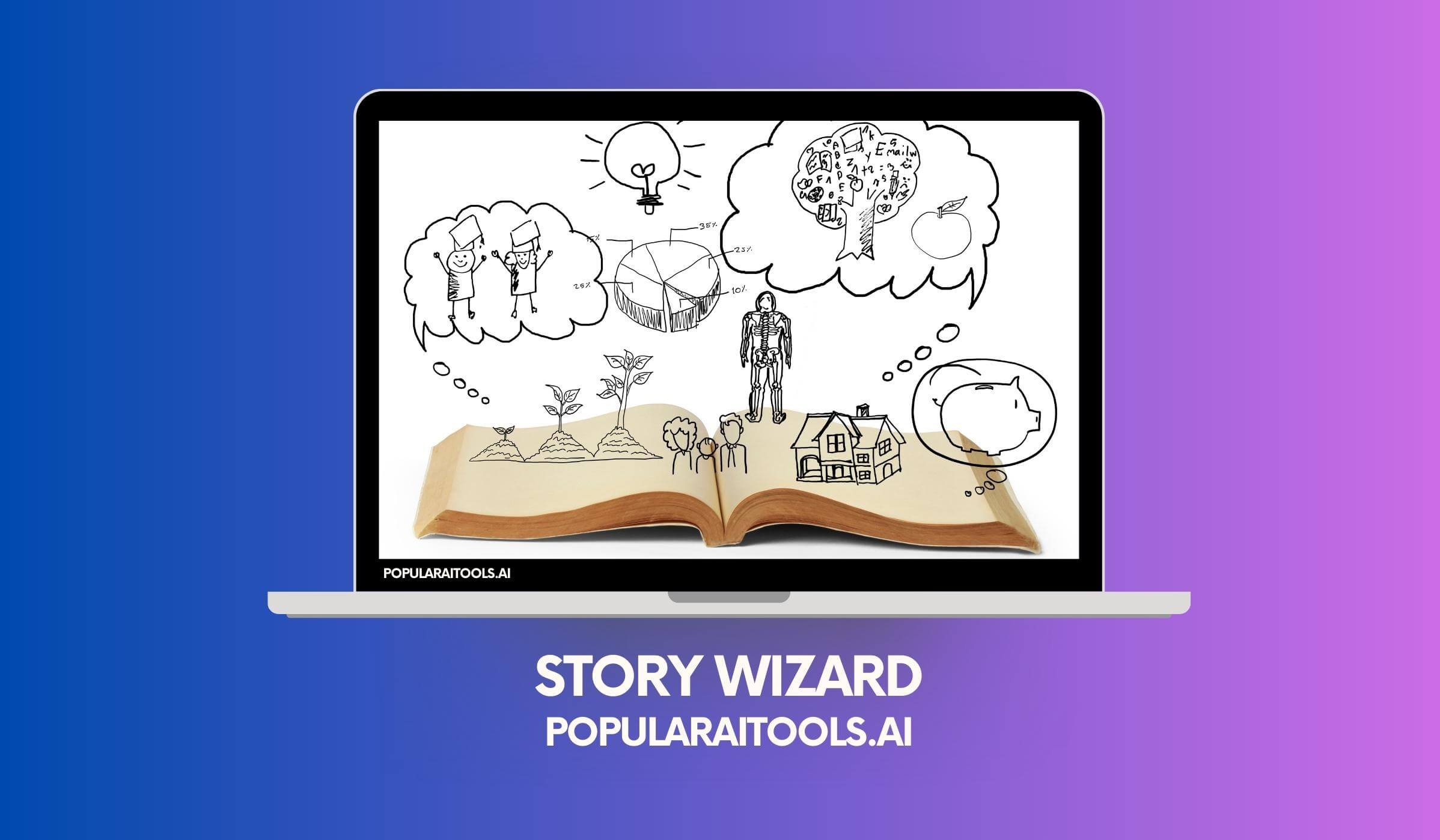 Interactive learning interface of Storywizard.ai showcasing AI-driven story creation.
