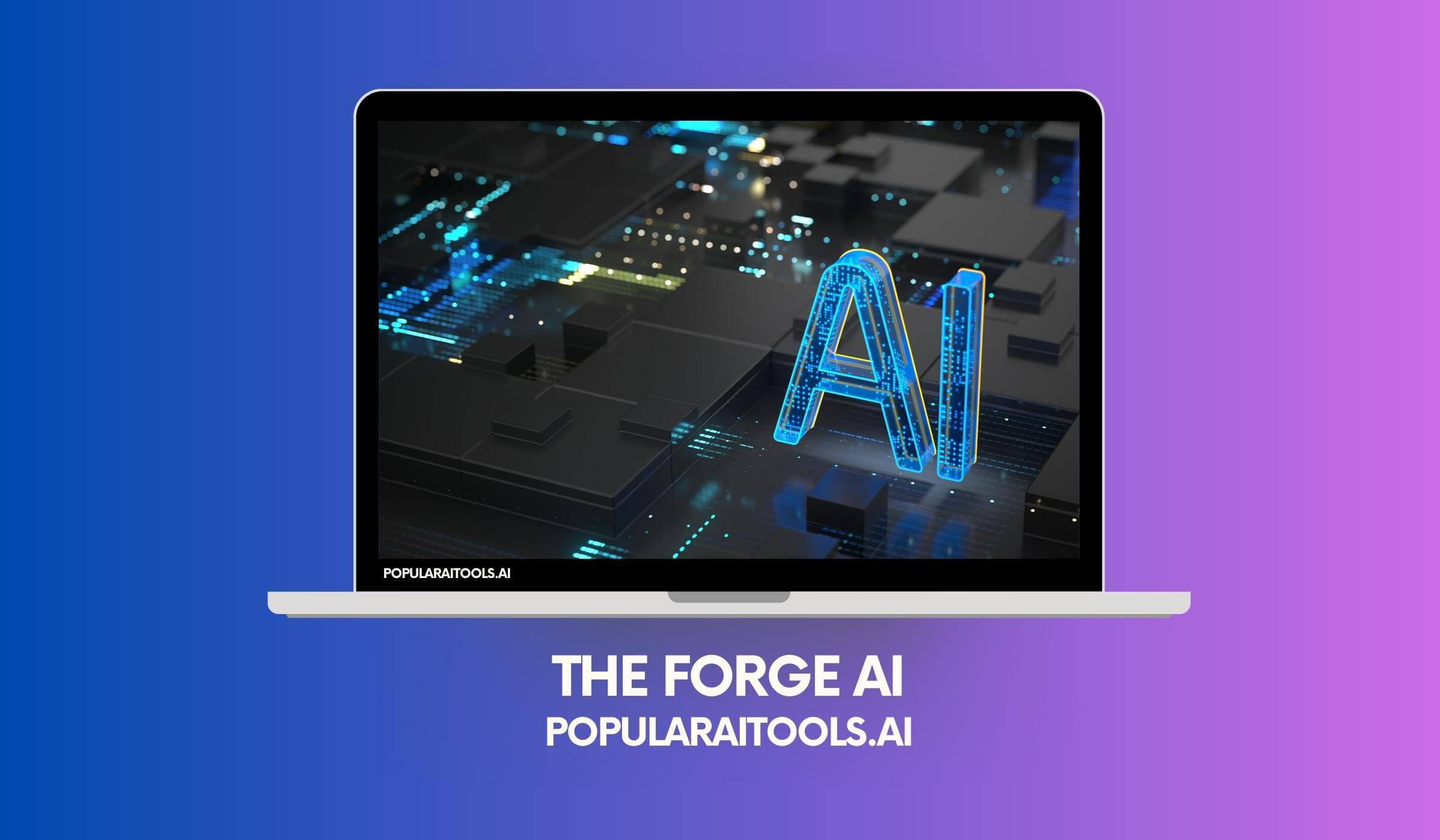 The Forge AI platform interface showcasing its intuitive AI application editor.
