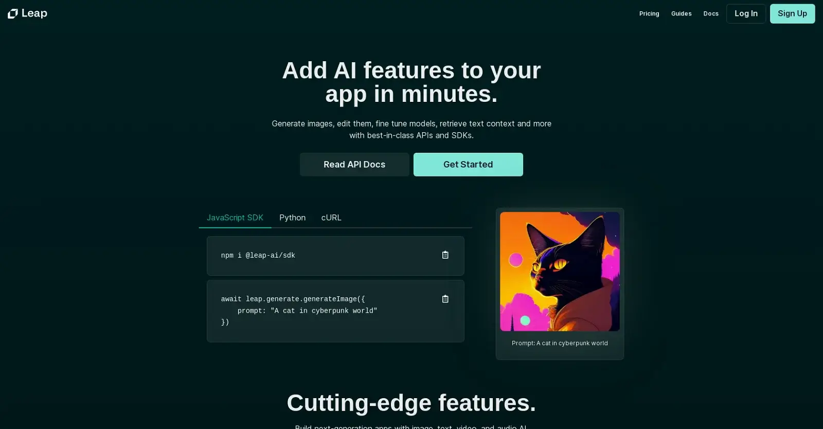 Developers integrating AI features into an app using Leap