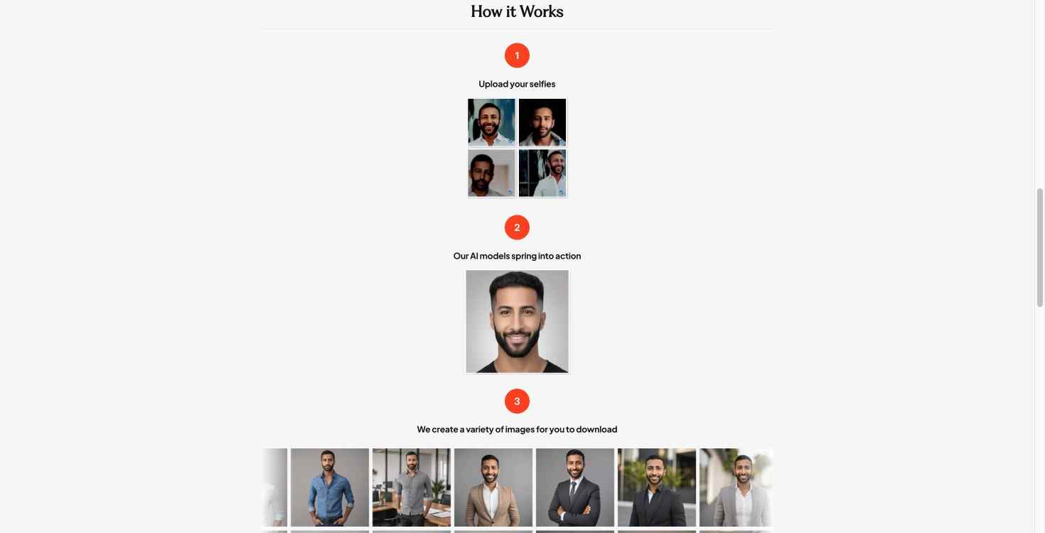 Step-by-Step Process of Alter AI - From Selfie Upload to Professional Headshot
