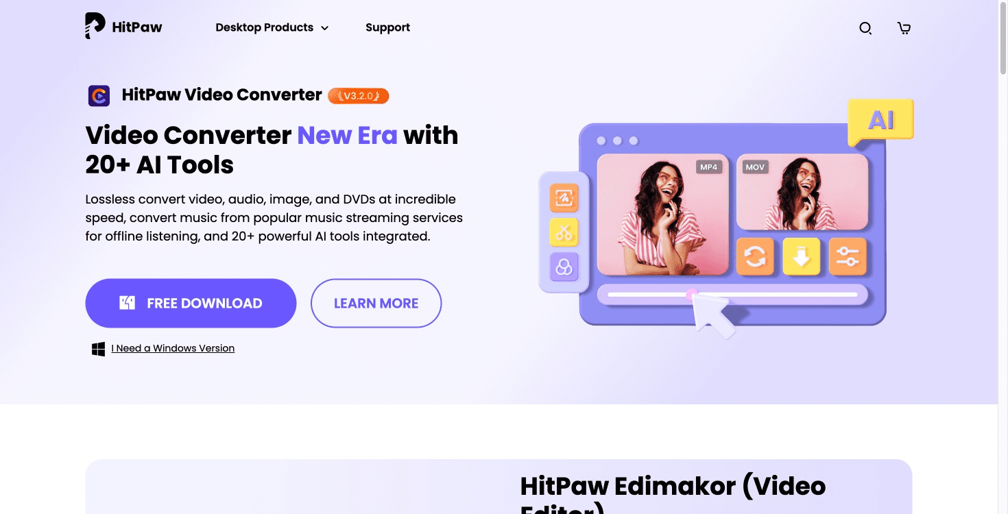 Convert streaming music for offline use with HitPaw Video Converter