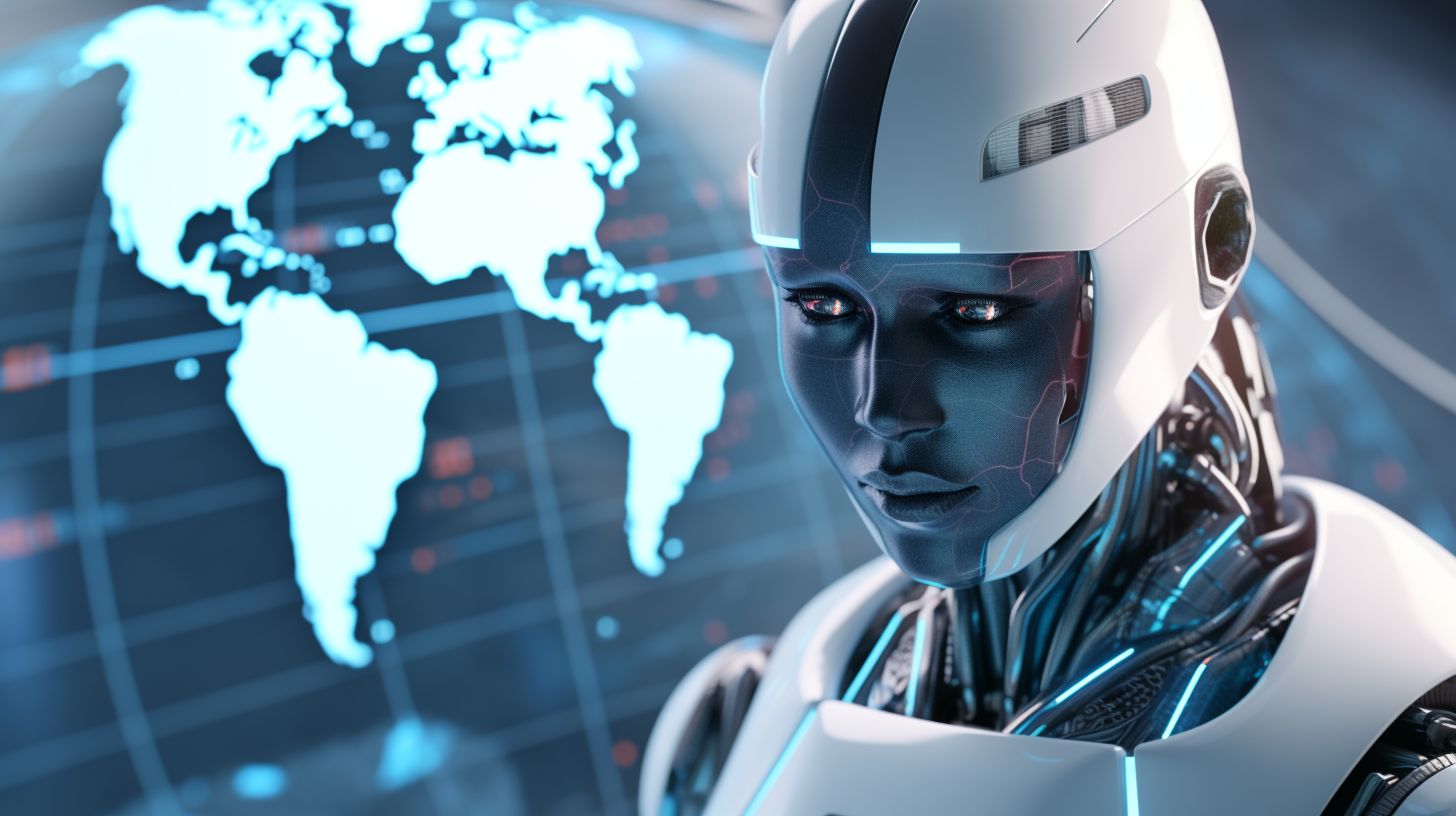 Professional selecting different voice styles and accents from a comprehensive AI voice library for a multimedia presentation.
