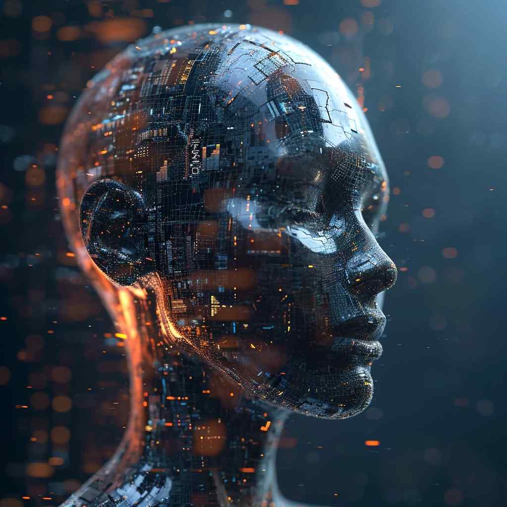 Artistic rendition of AI text generators at work, symbolizing the blend of technology and creativity in modern content development.