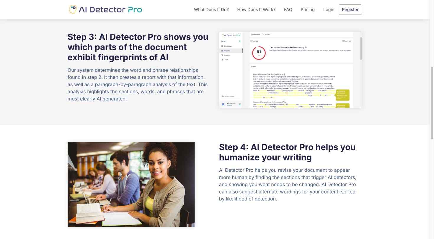 Photo of a user accessing AI Detector Pro