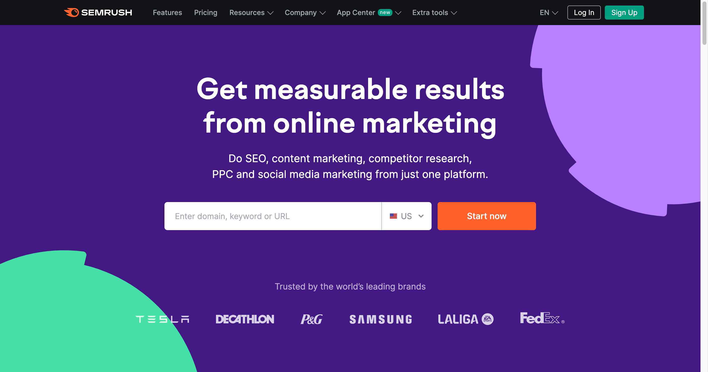 Track and outsmart competitors with Semrush