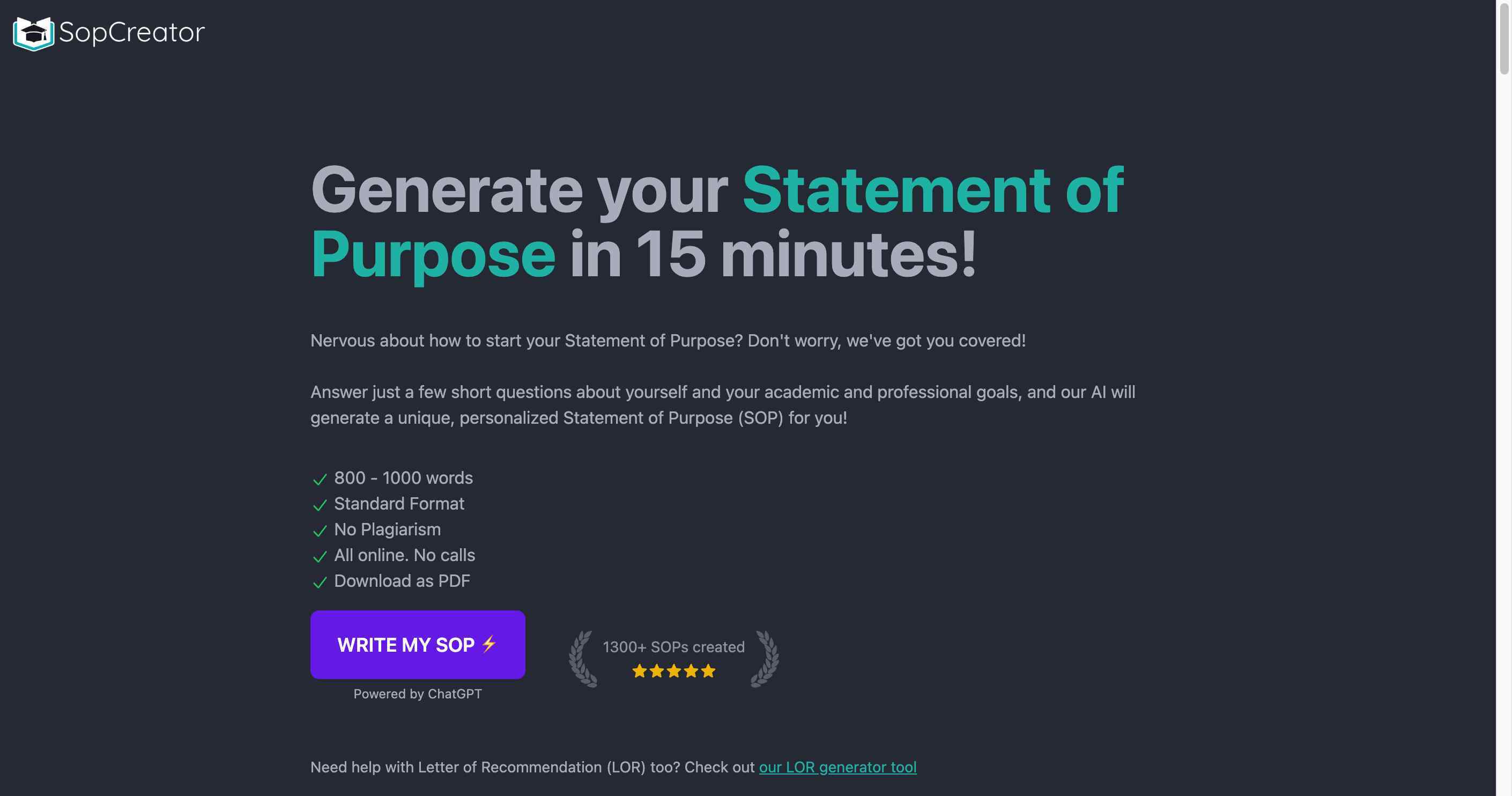 SopCreator Interface - Easy SOP Creation with AI Assistance