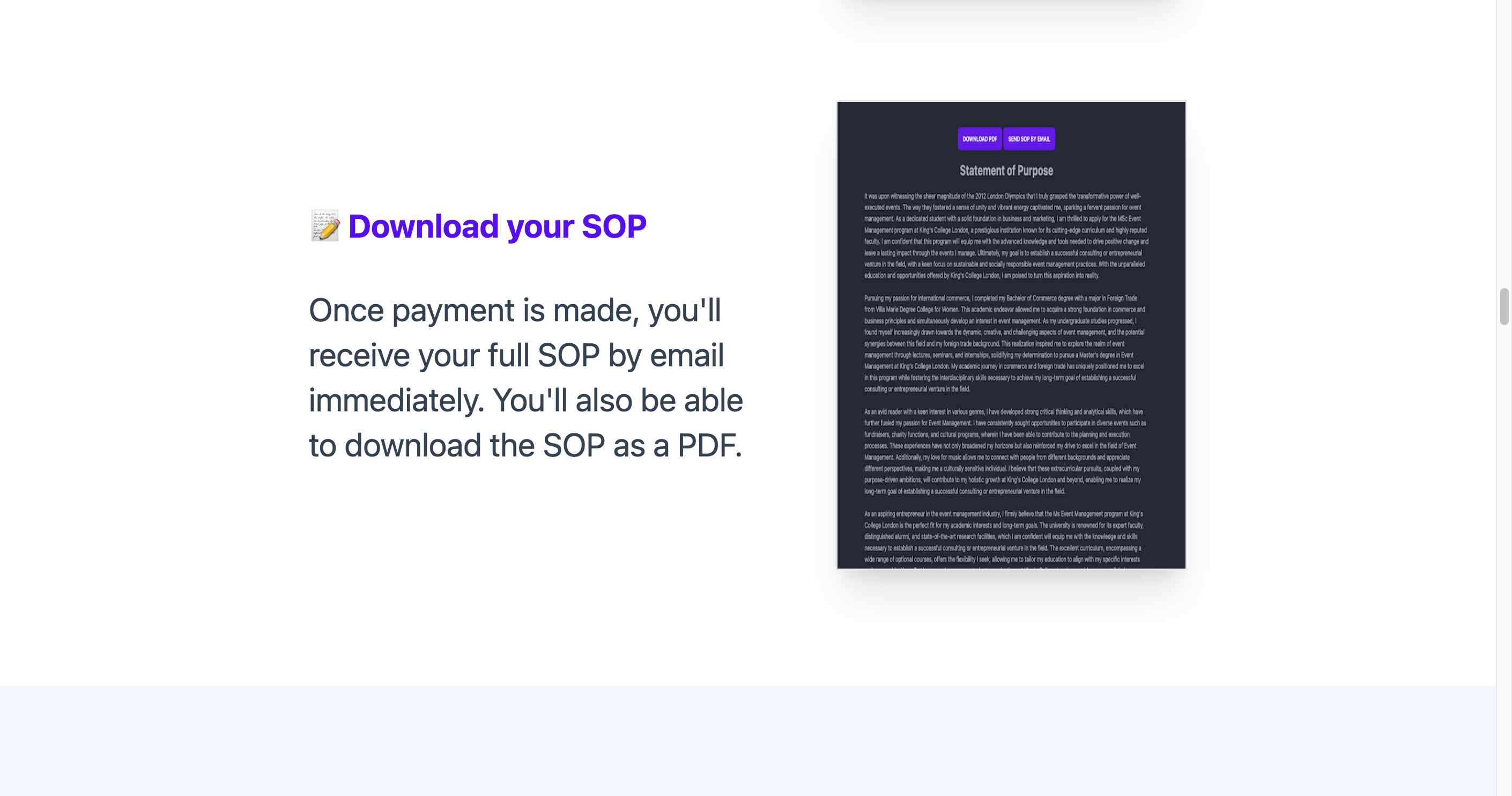 Efficient SOP Writing Process with SopCreator