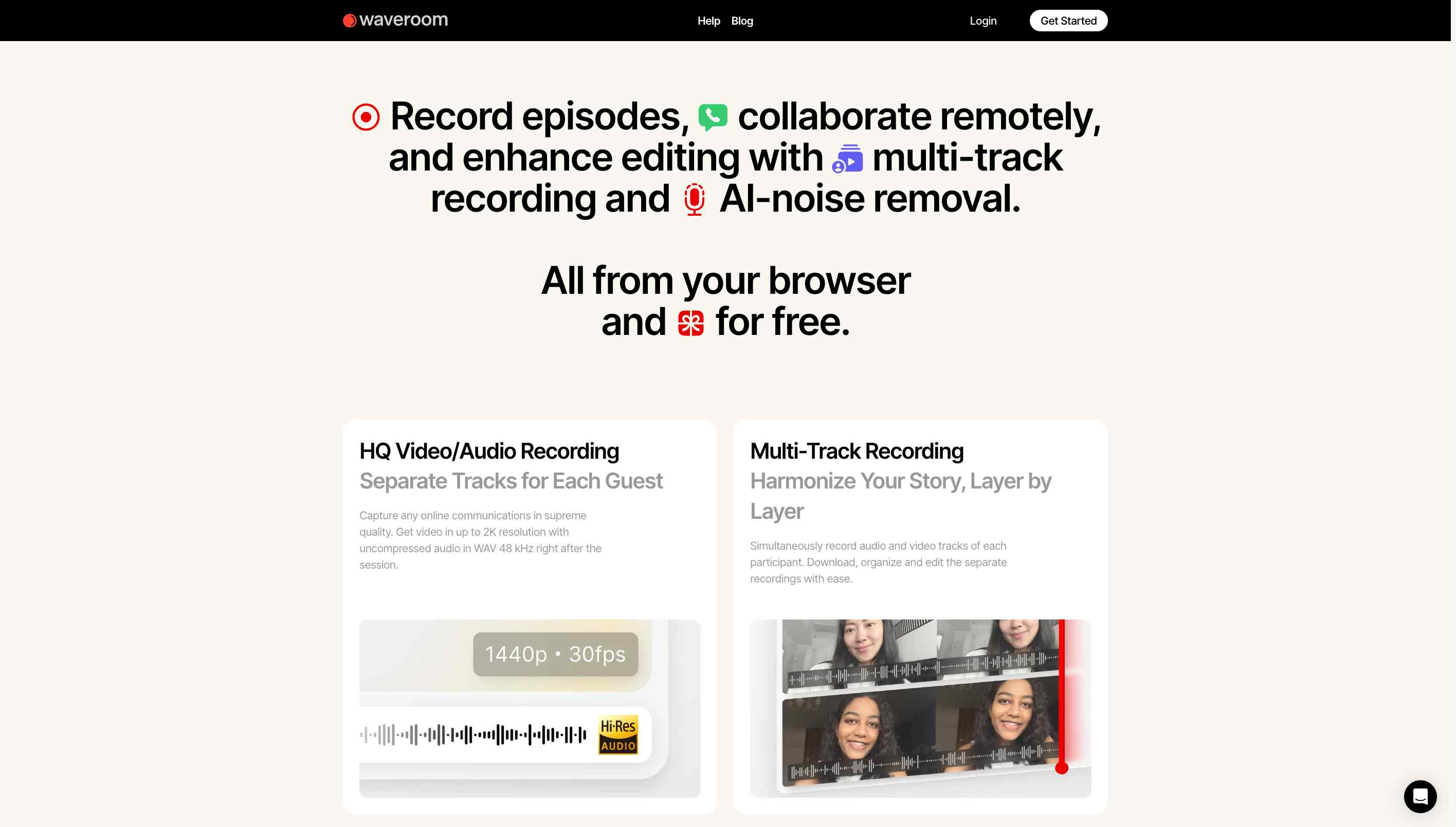 Join the Waveroom revolution for effortless, studio-quality online recordings.