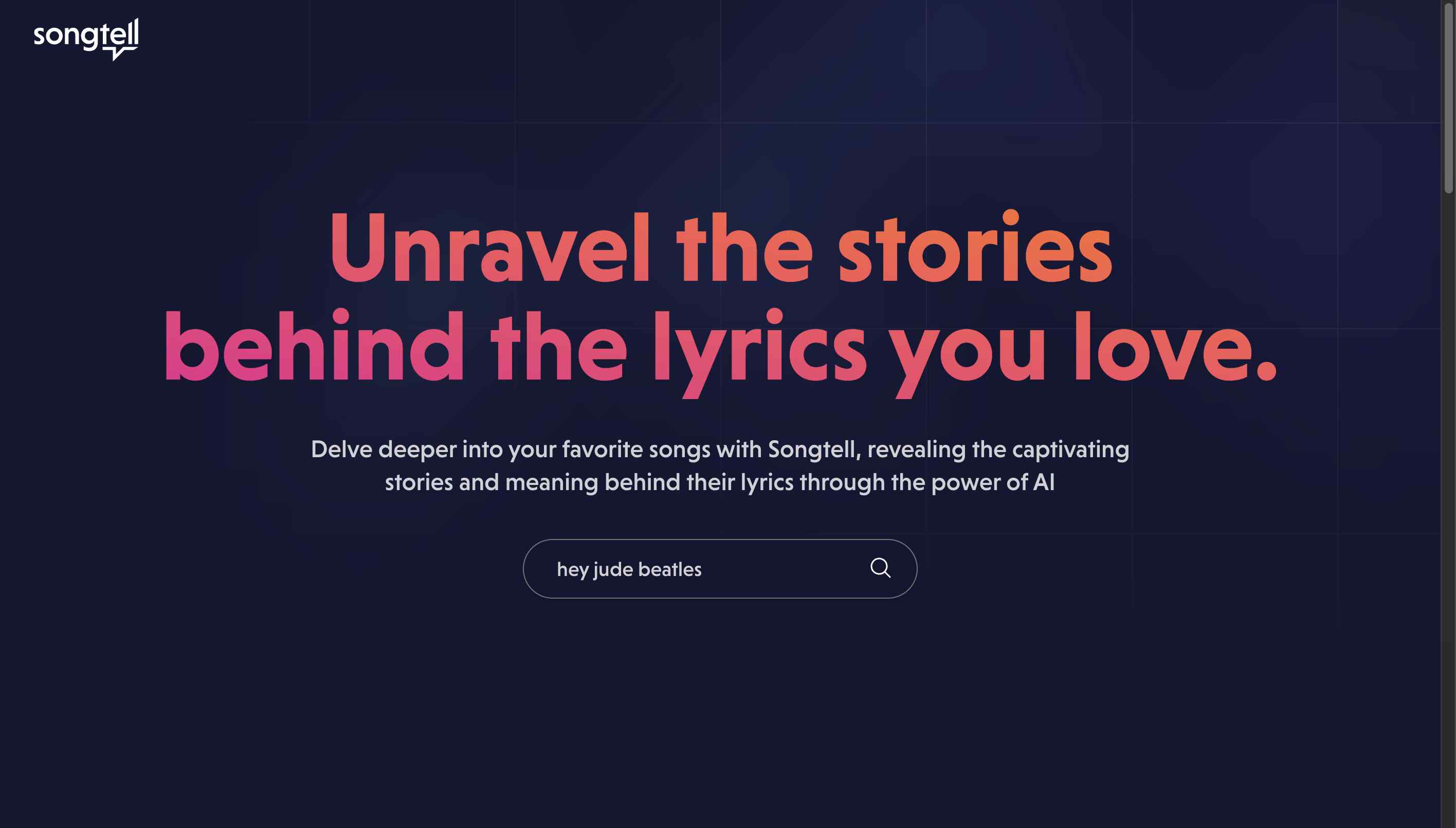 Explore the depths of song meanings and connect with music on a new level with Songtell.