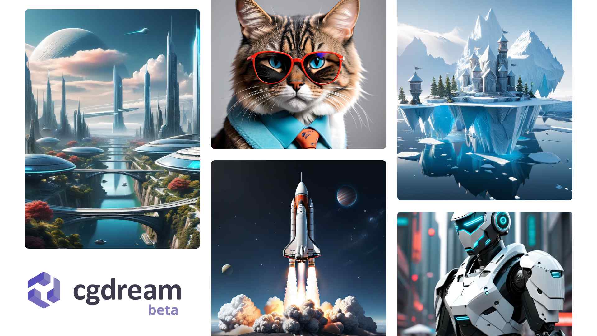 Screenshot of CGDream.ai interface showcasing customizable image generation features.