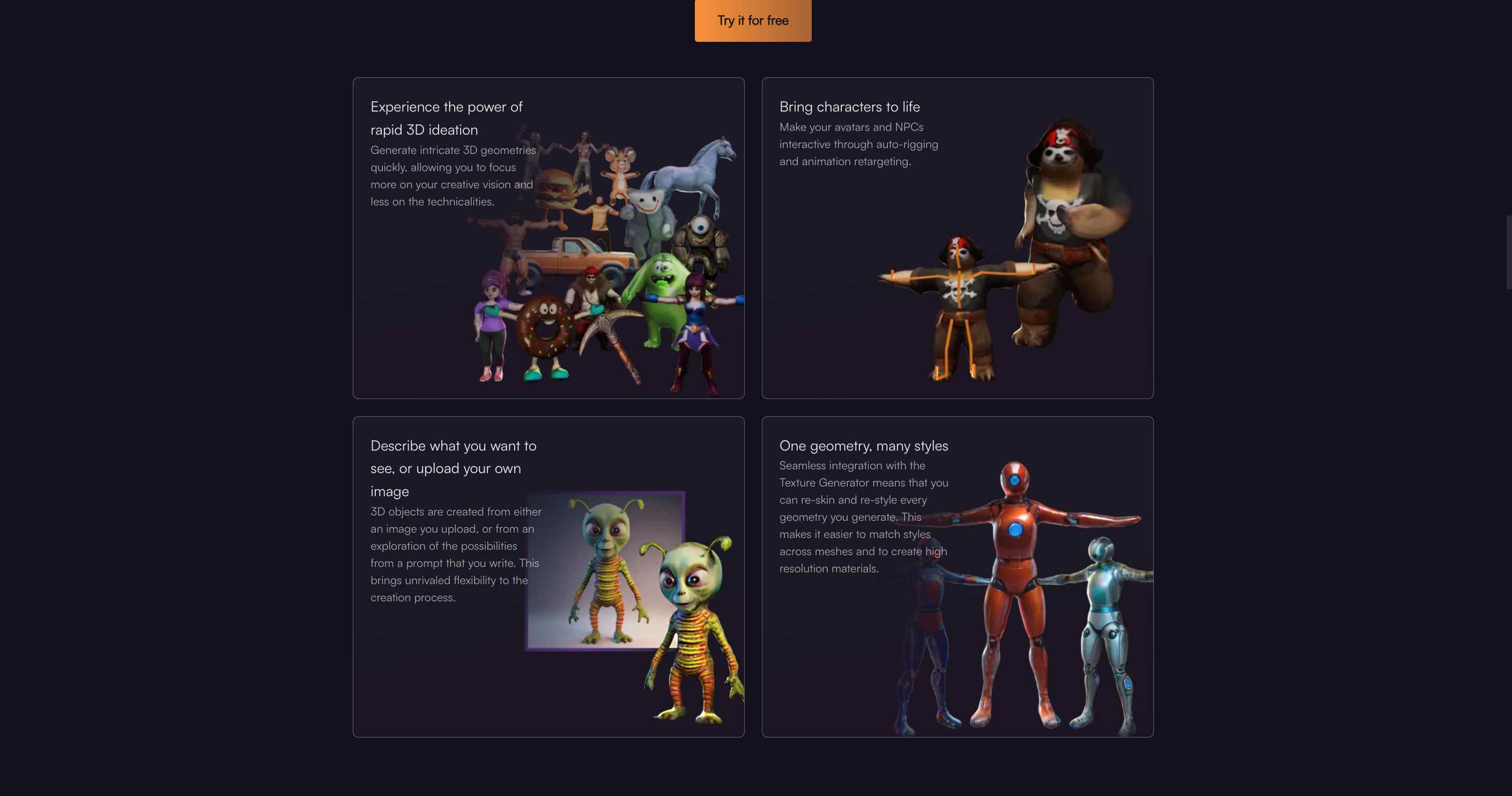 Create stunning game environments effortlessly with Charmed AI.