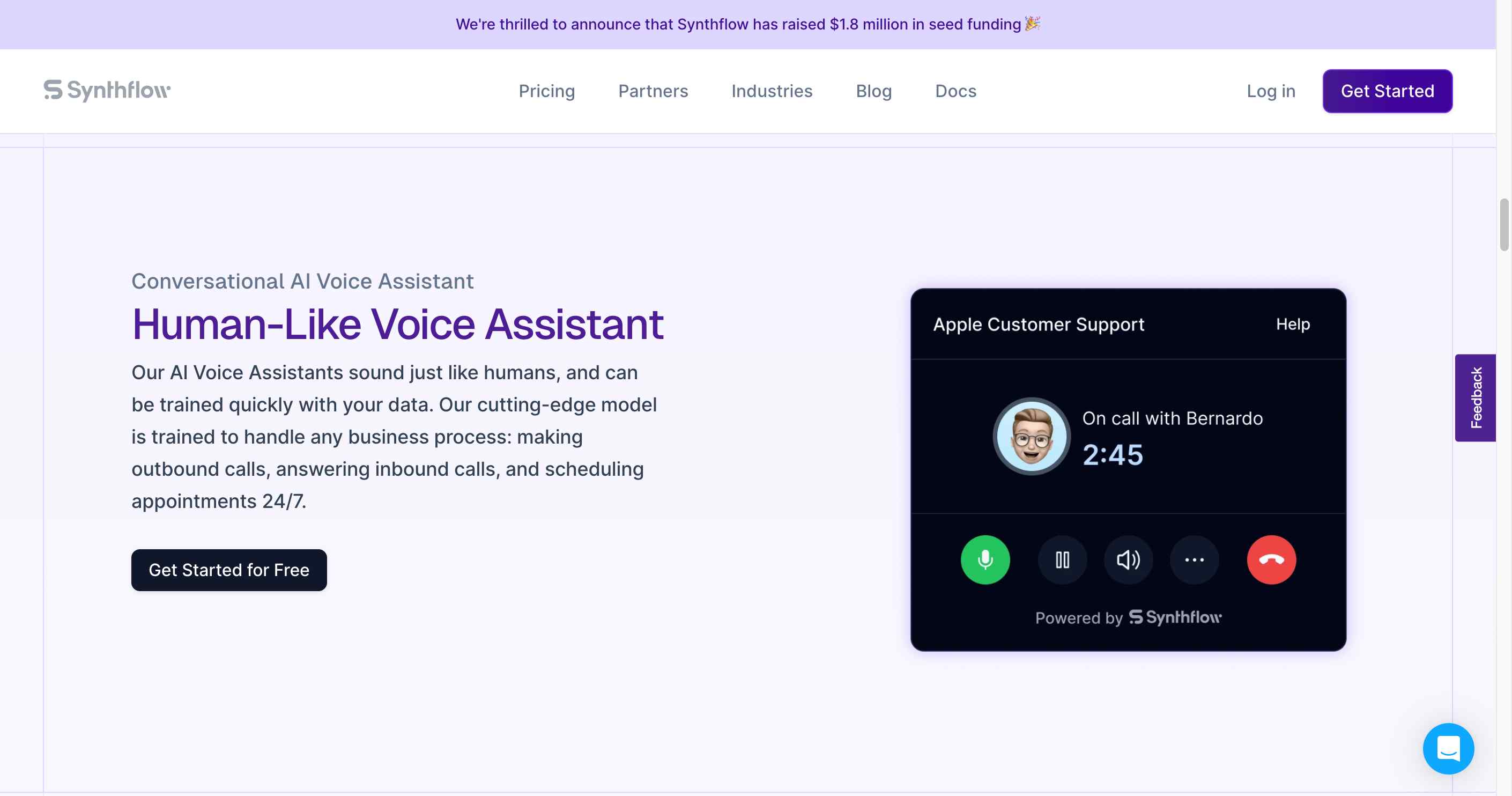 Innovative Synthflow AI platform making AI accessible for enhancing customer engagement